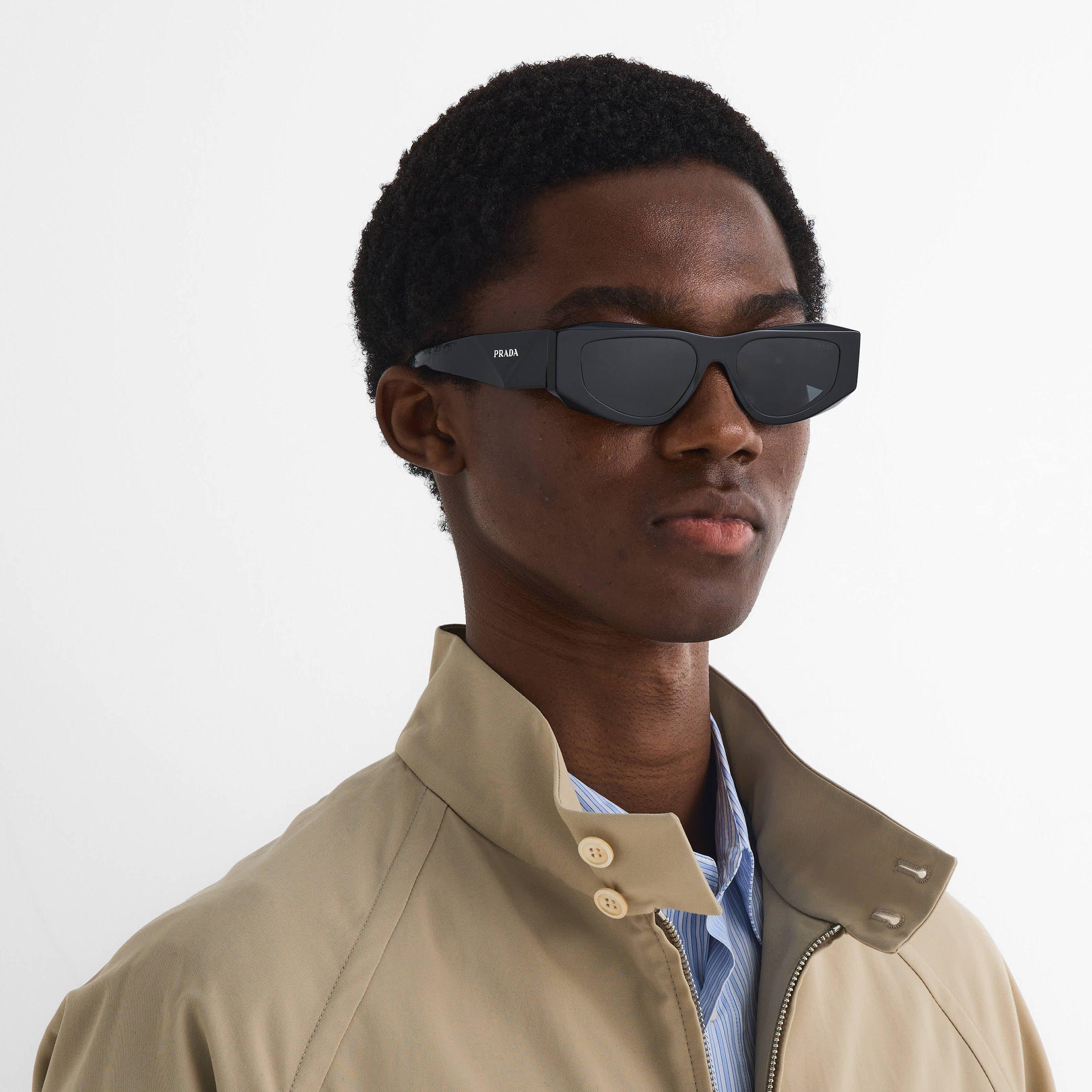 Black - Prada - Men's Shield Sunglasses - 3