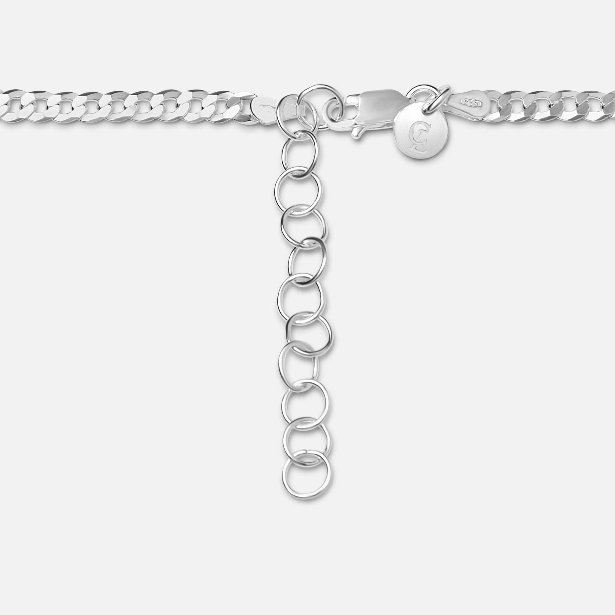 Silver - Common Lines - Mini Cuban Link Bracelet Superflat - 2