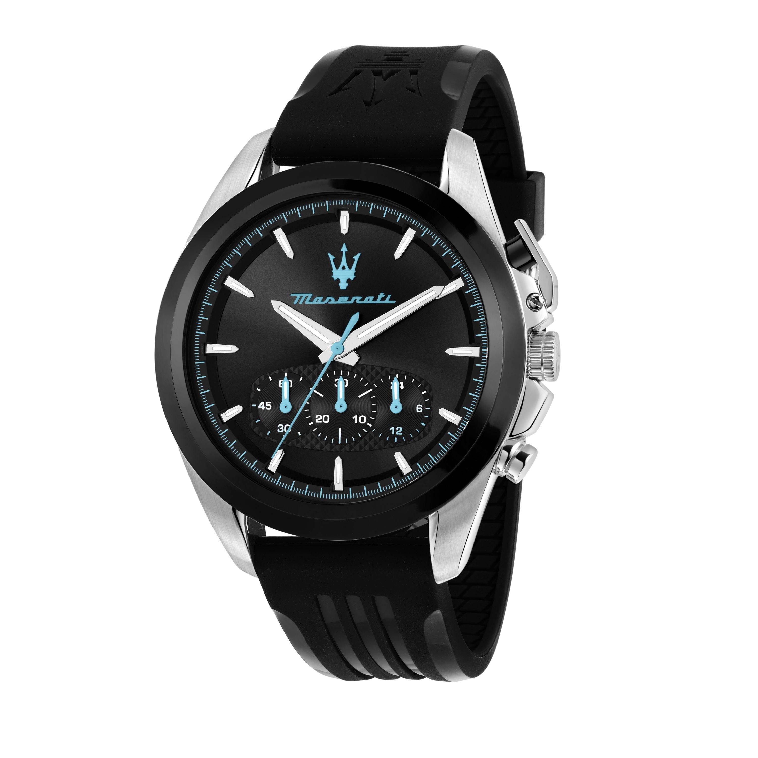 Maserati Men's Traguardo C Sn63 - Black/Silver - 43MM