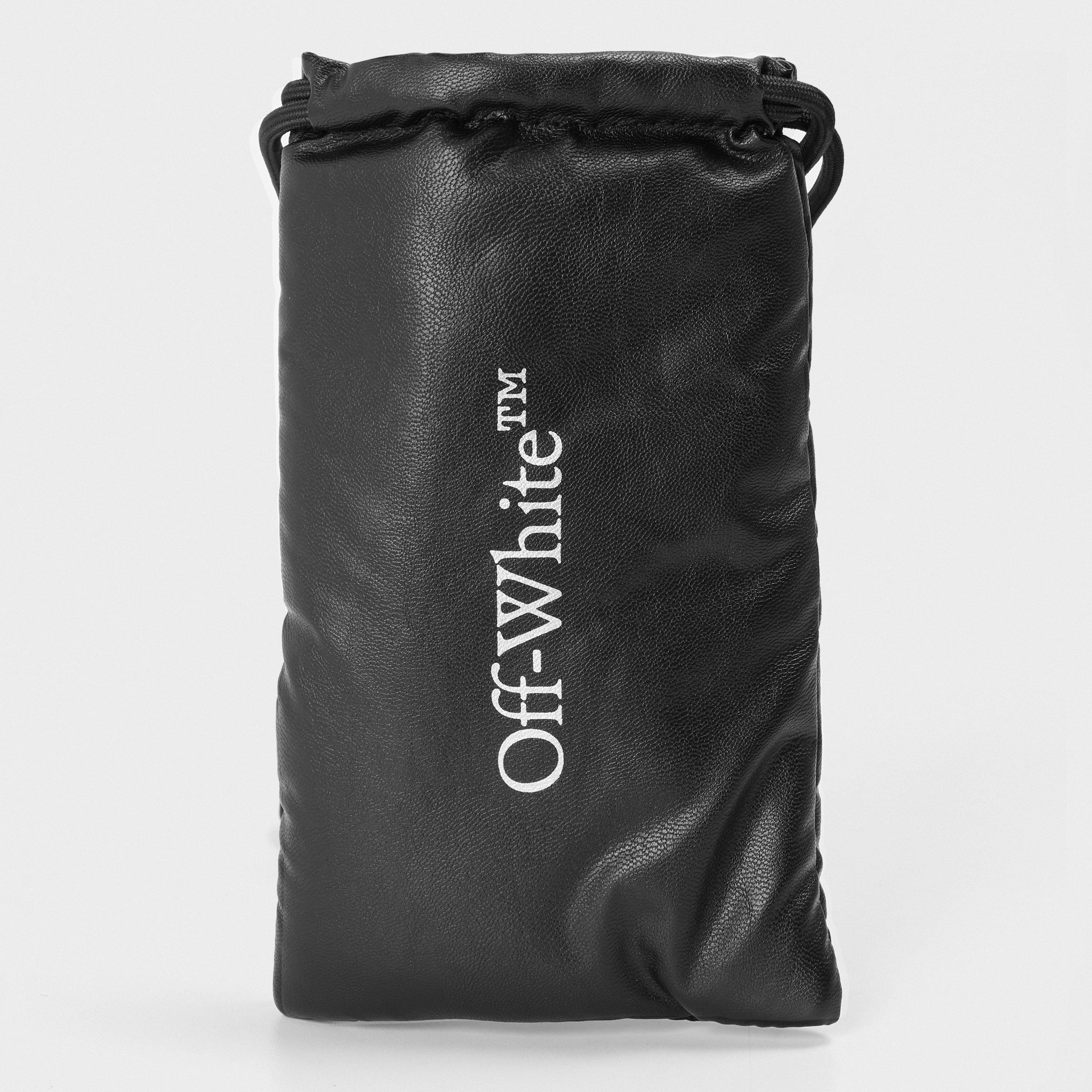 Black/Dark Grey - Off White - Unisex Square Sunglasses, Square Design - 4