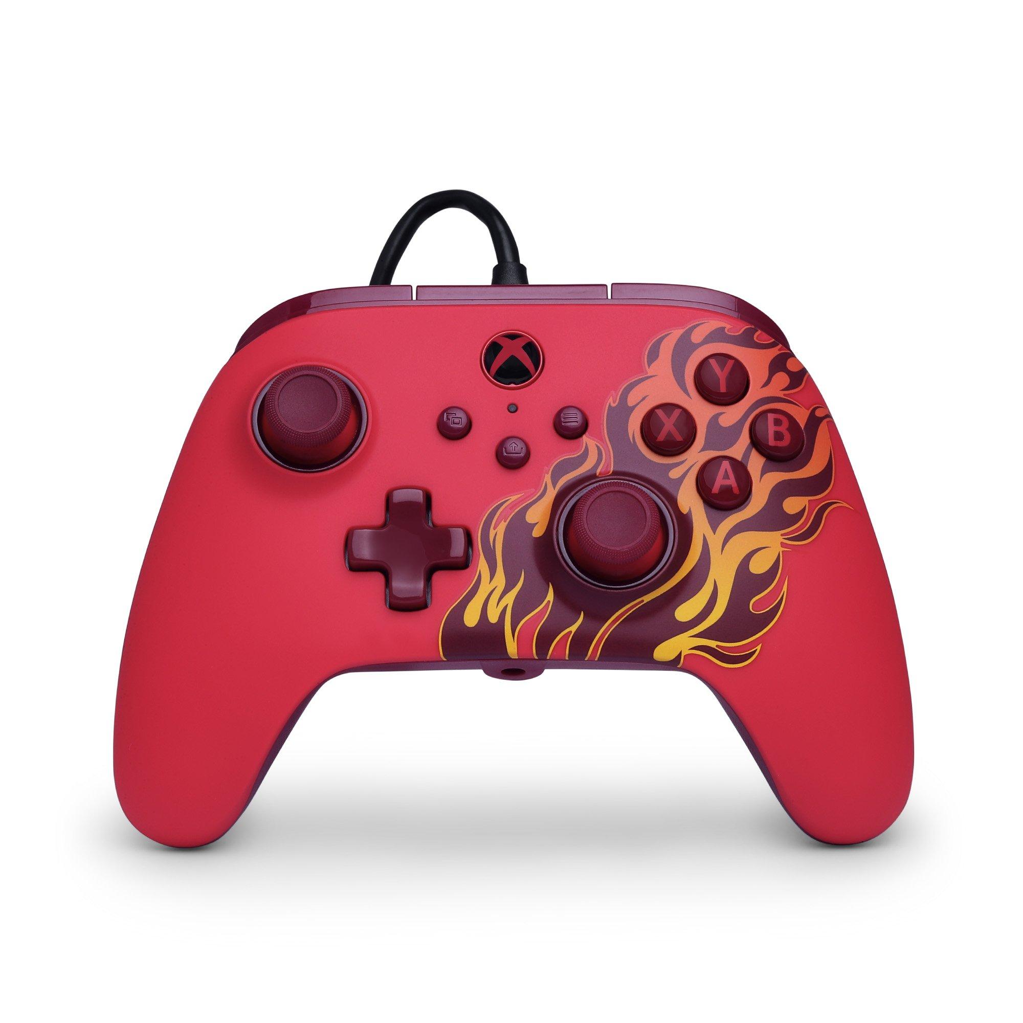 Red - PowerA - Advantage Wired Controller for Xbox Series XS - Red Blaze - 3
