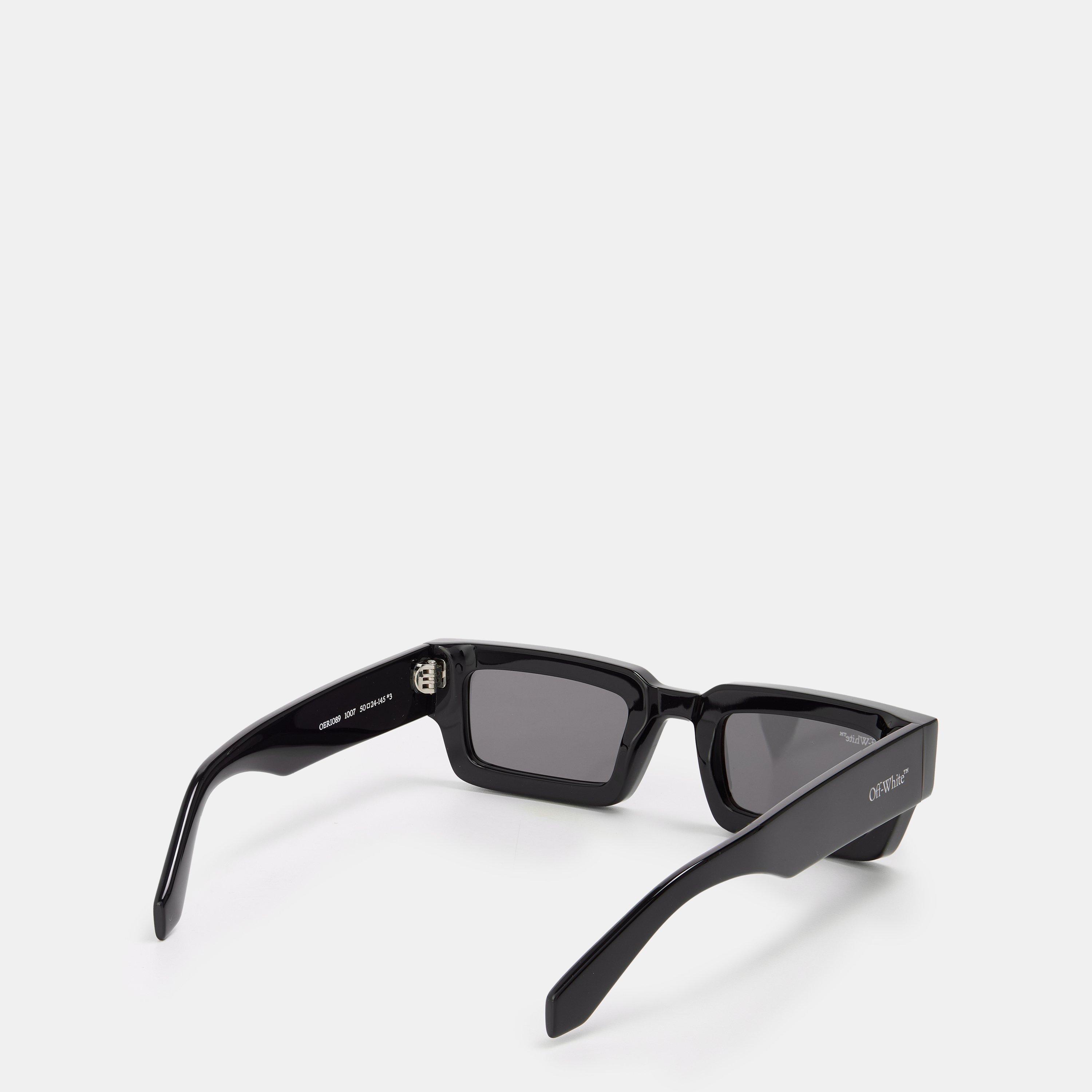 Black/Dark Grey - Off White - Unisex Square Sunglasses - 2