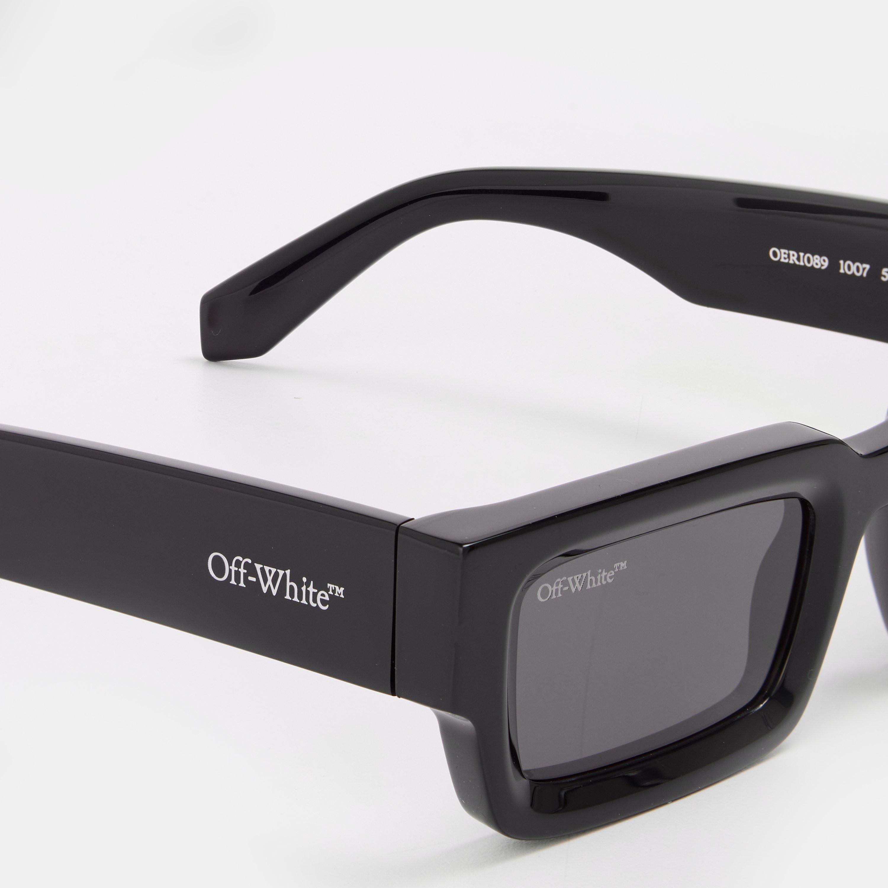 Black/Dark Grey - Off White - Unisex Square Sunglasses - 3