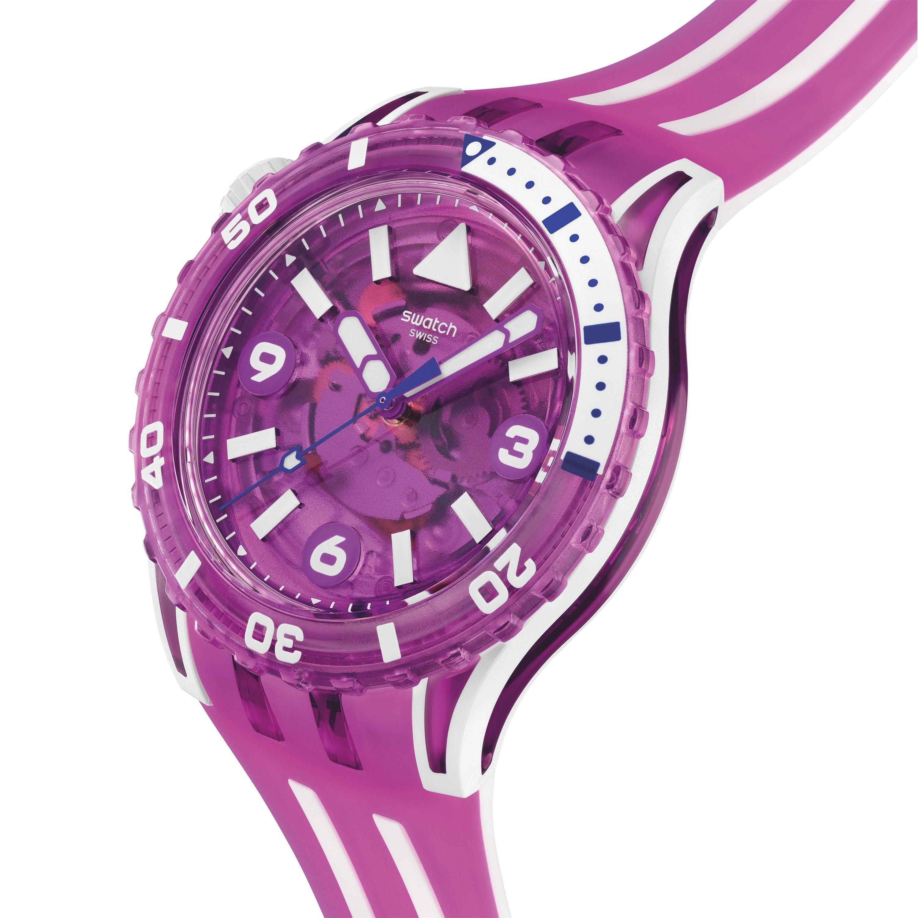Pink - Swatch - Mens Scubaqua Analogue Quartz Watch - 2