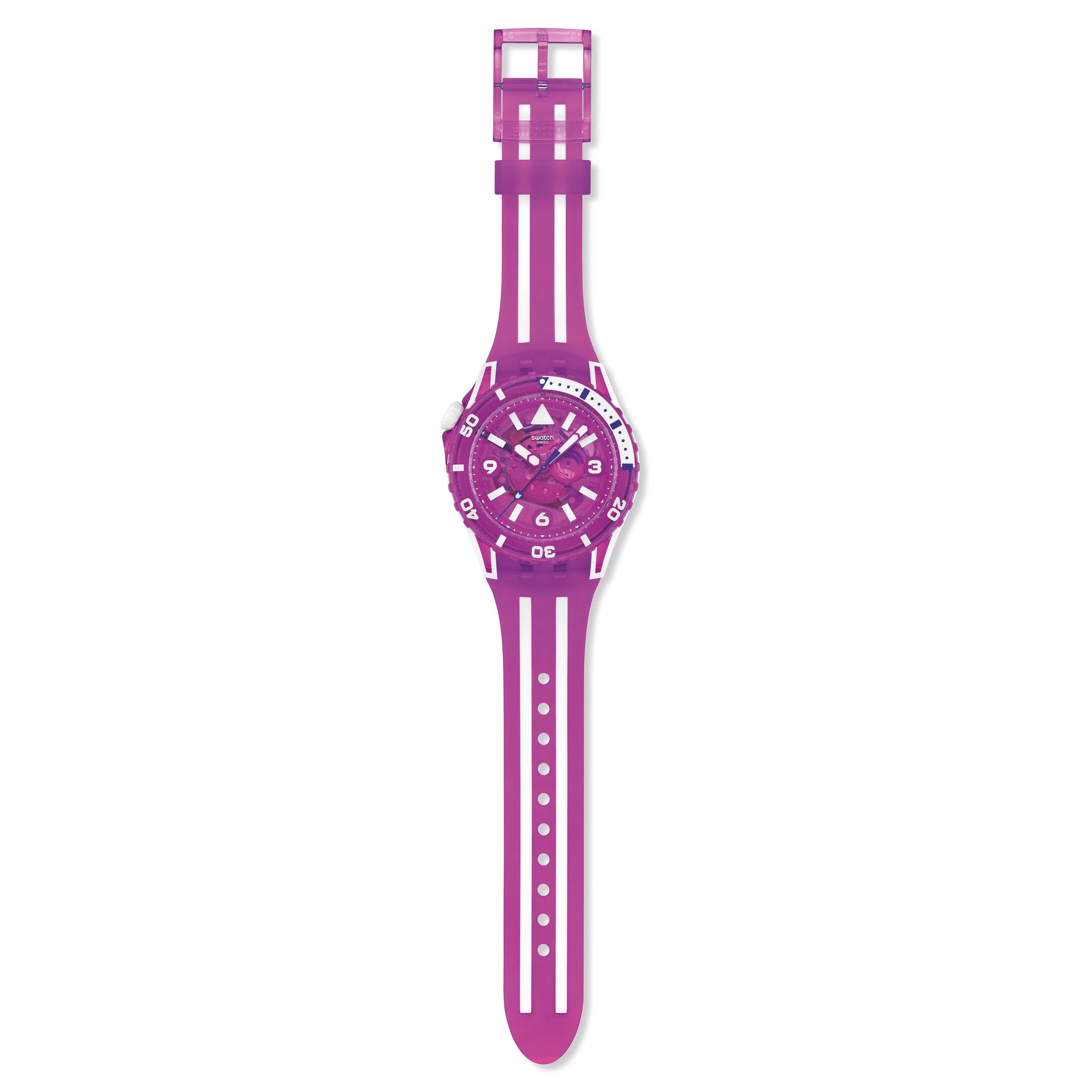 Pink - Swatch - Mens Scubaqua Analogue Quartz Watch - 3