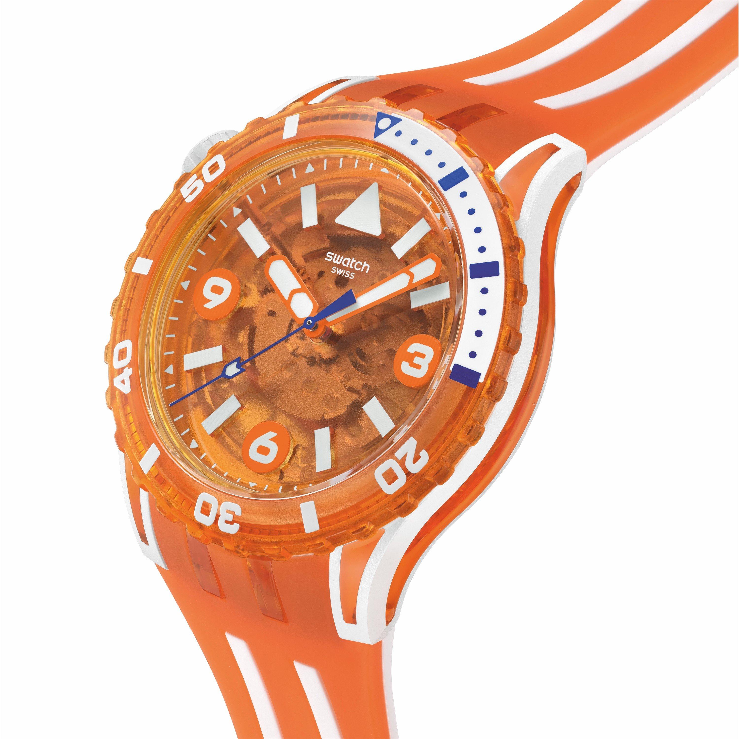 Orange - Swatch - Mens Scubaqua Analogue Quartz Watch - 2