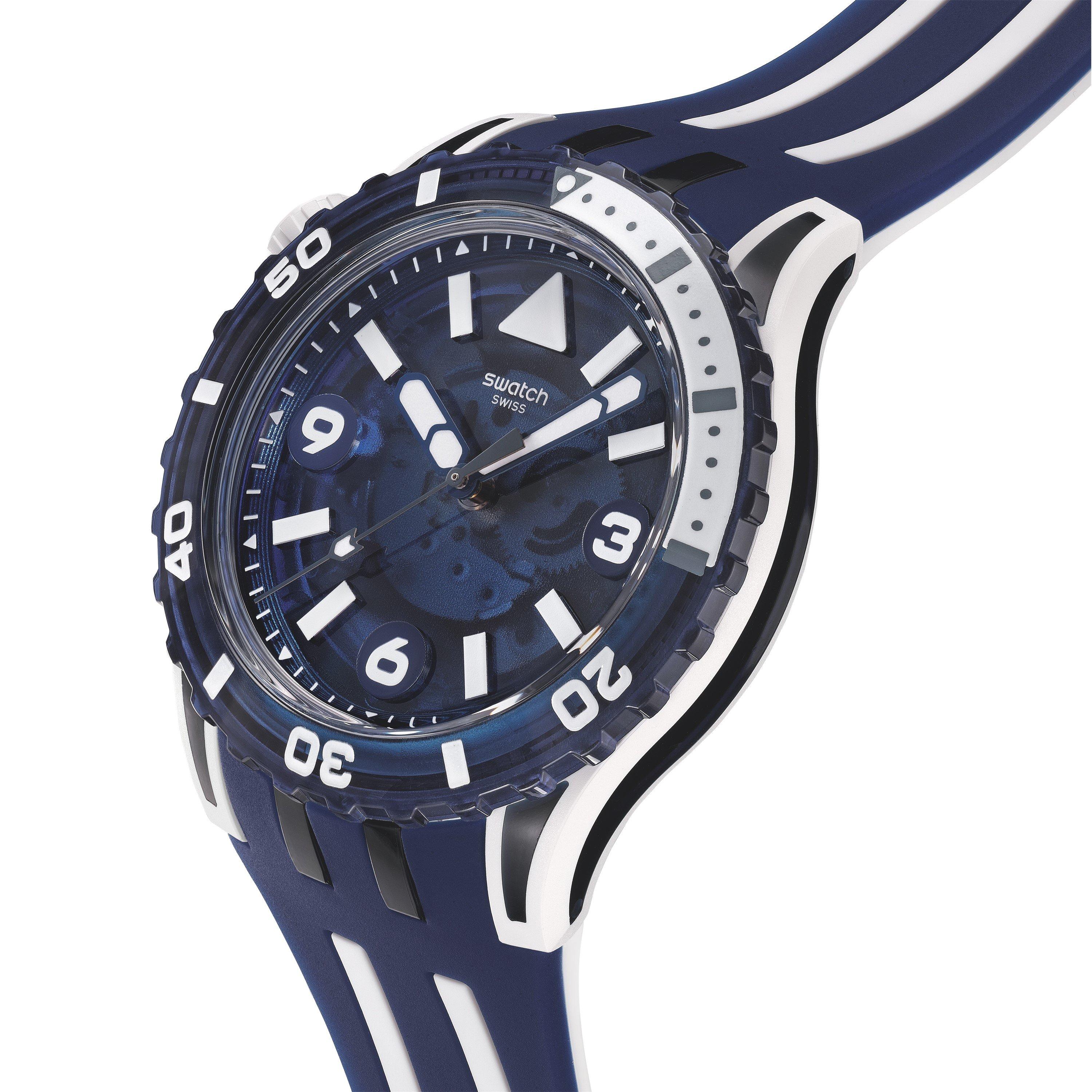 Blue - Swatch - Mens Scubaqua Analogue Quartz Watch - 2