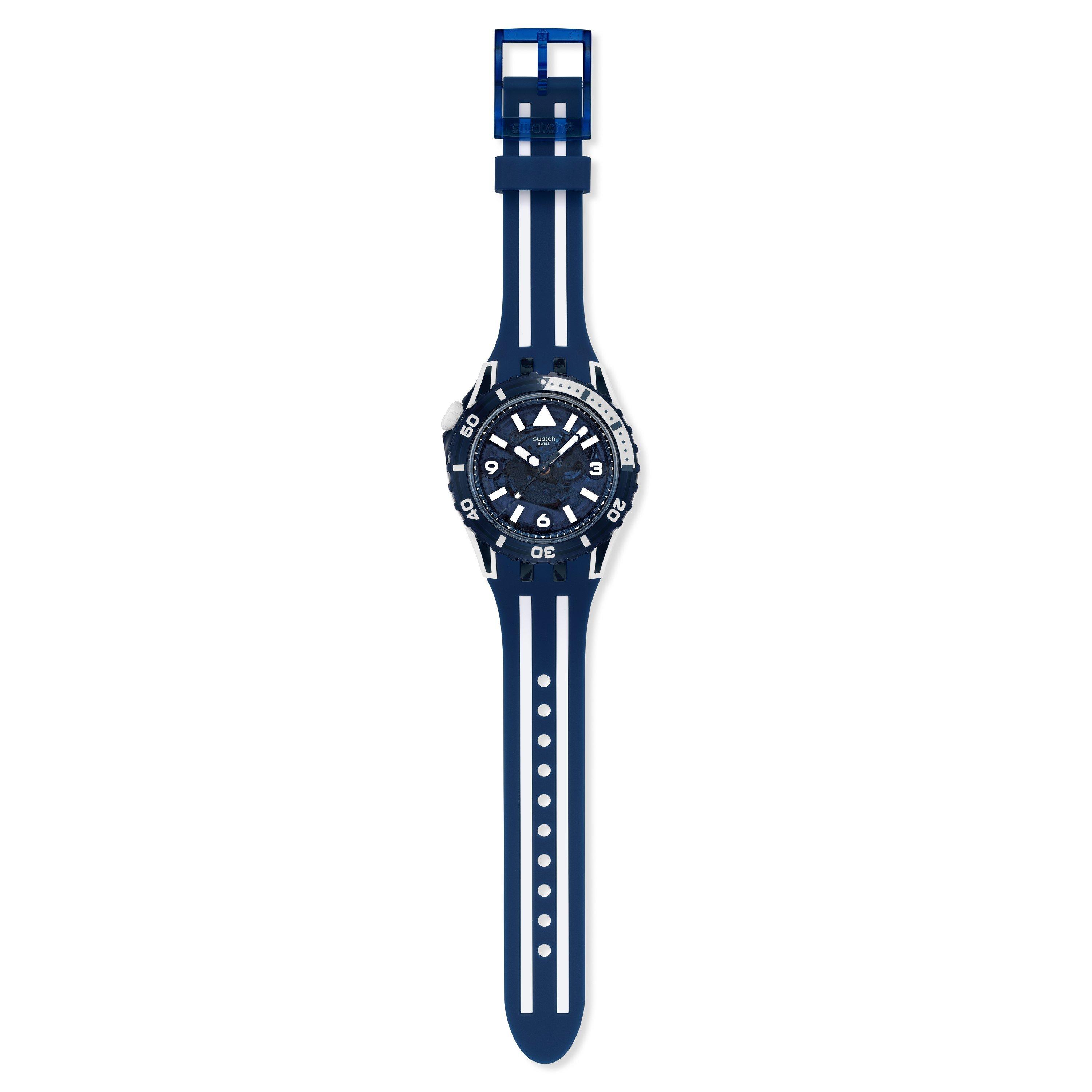 Blue - Swatch - Mens Scubaqua Analogue Quartz Watch - 3