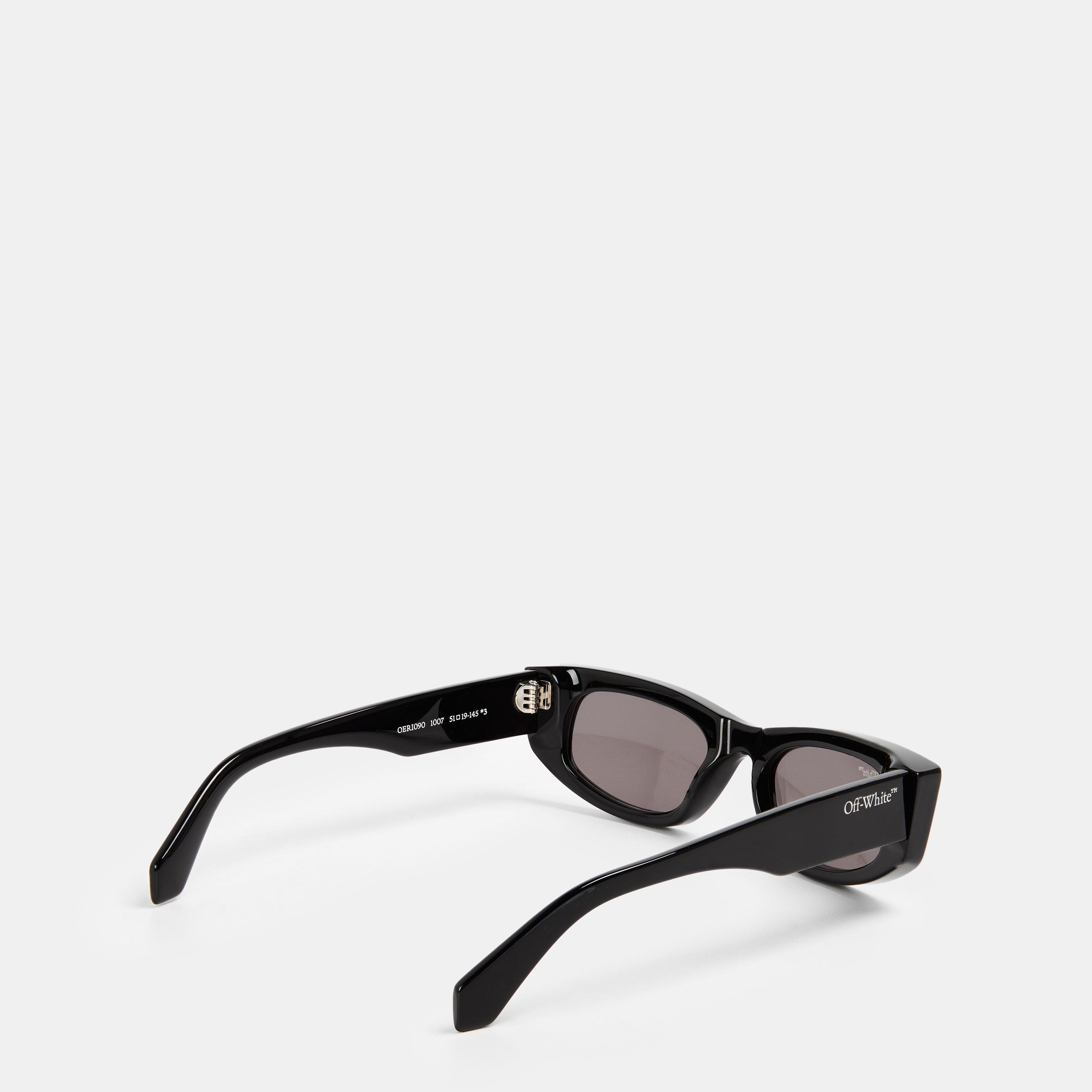 Black/Dark Grey - Off White - Square Sunglasses - 2