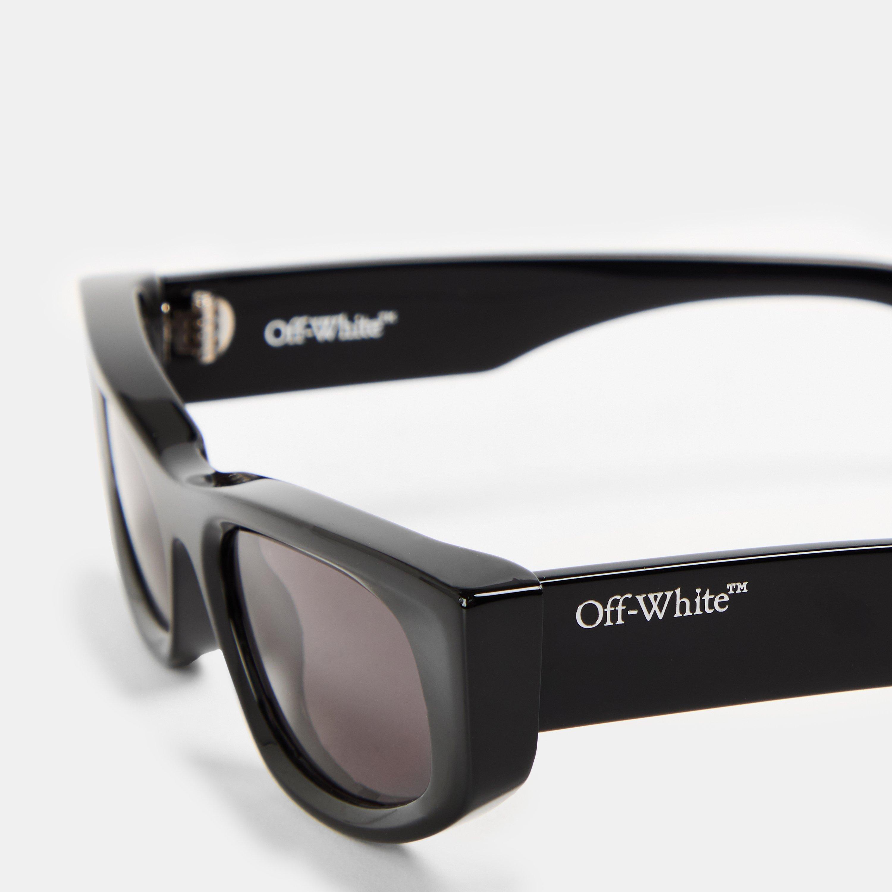Black/Dark Grey - Off White - Square Sunglasses - 3