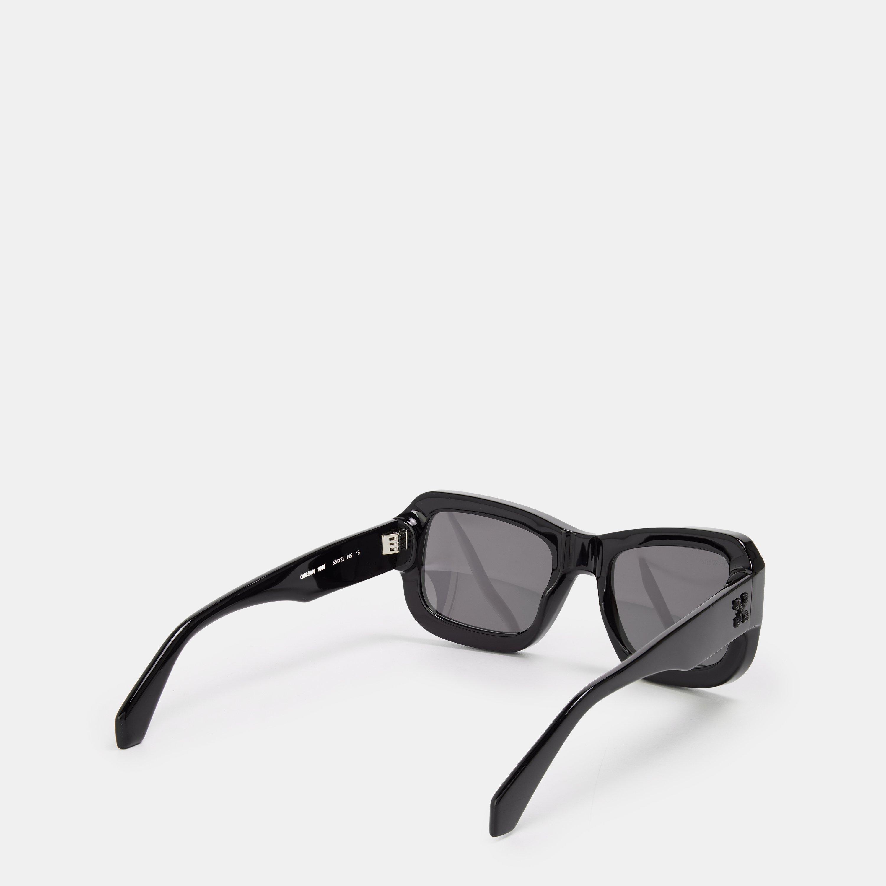 Black/Dark Grey - Off White - Unisex Square Sunglasses - 2