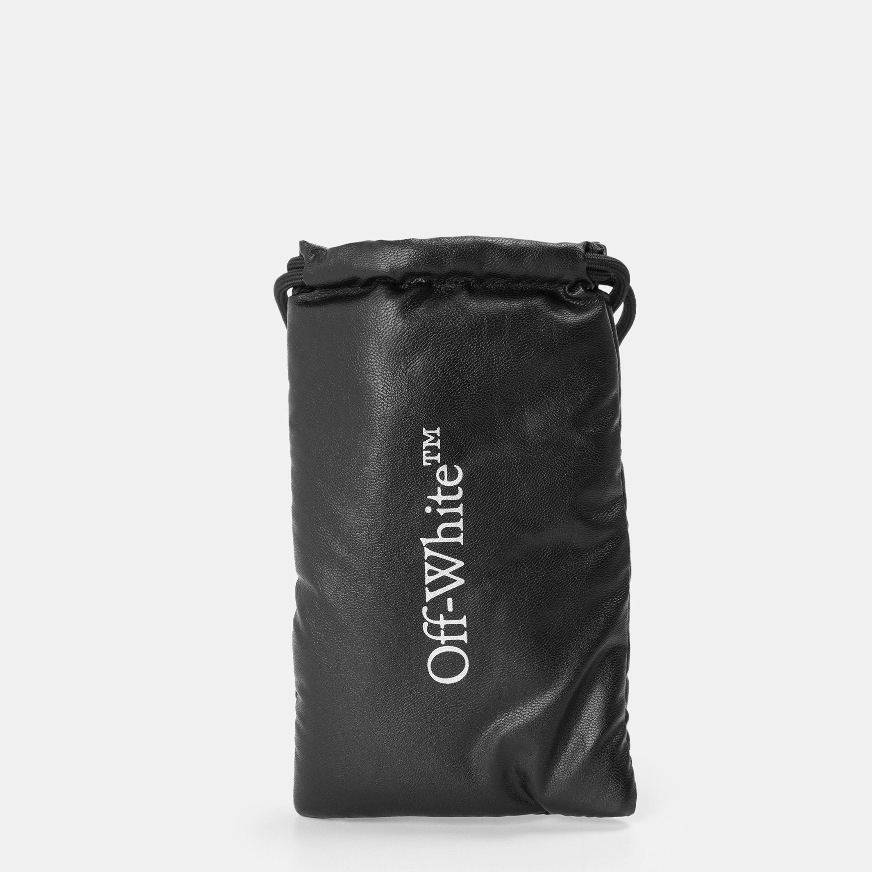 Black/Dark Grey - Off White - Unisex Square Sunglasses - 4