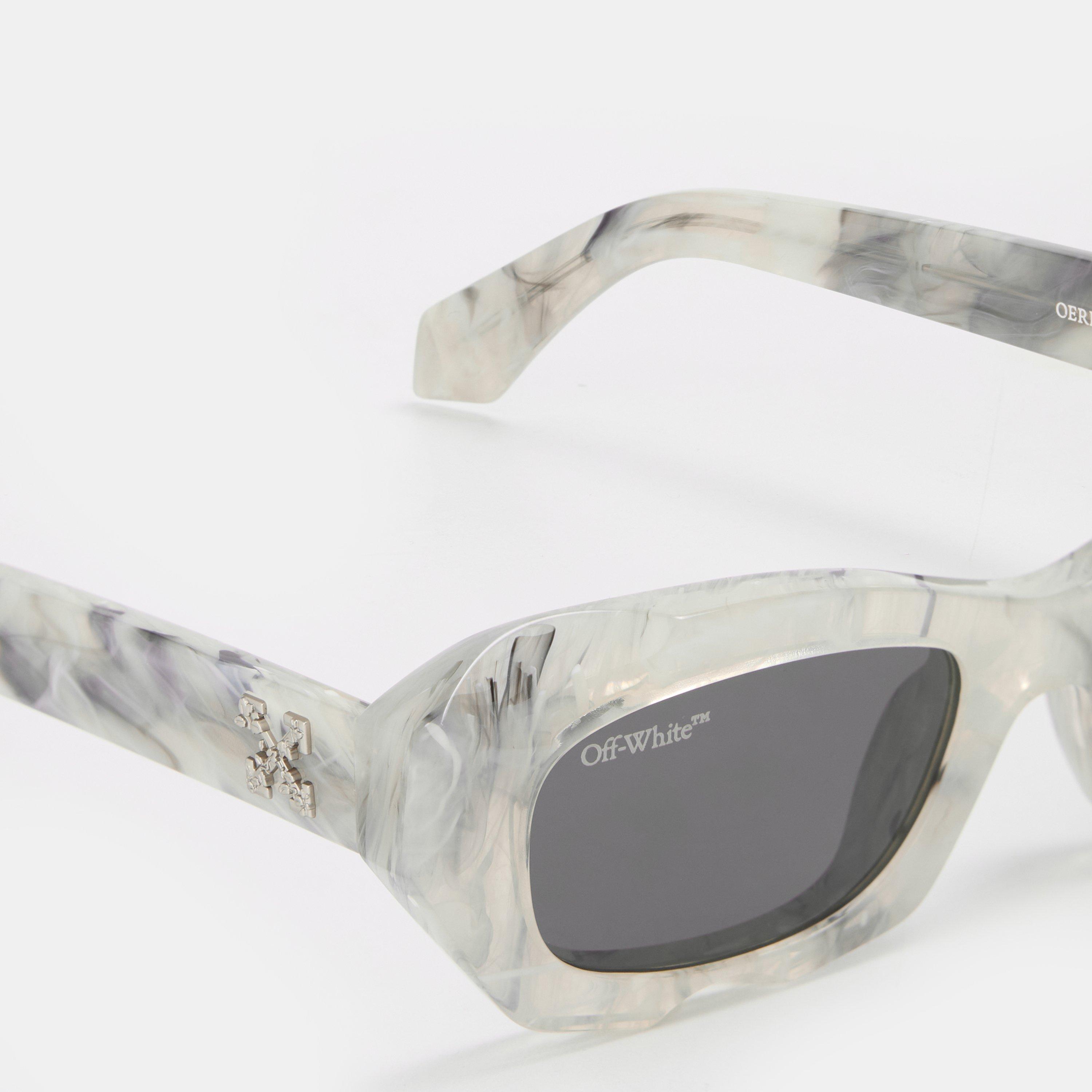 Marbre/Gris - Off White - Square Sunglasses, Square Design - 3