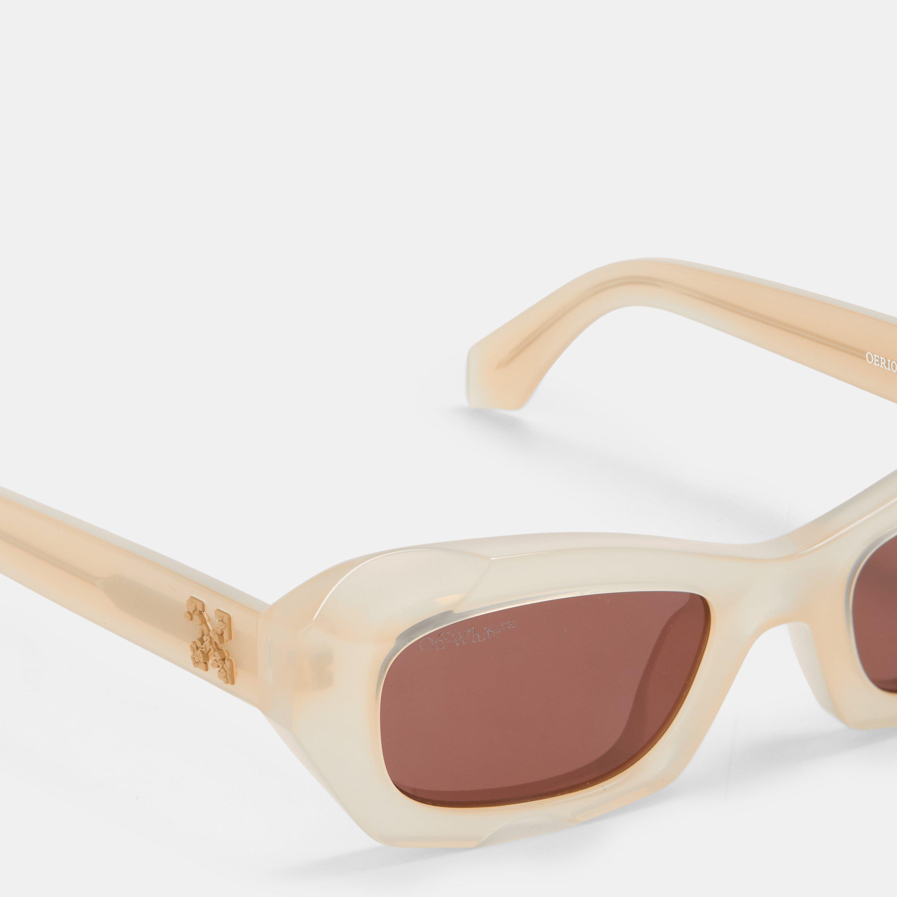 Sand Brown - Off White - Square Sunglasses - 3