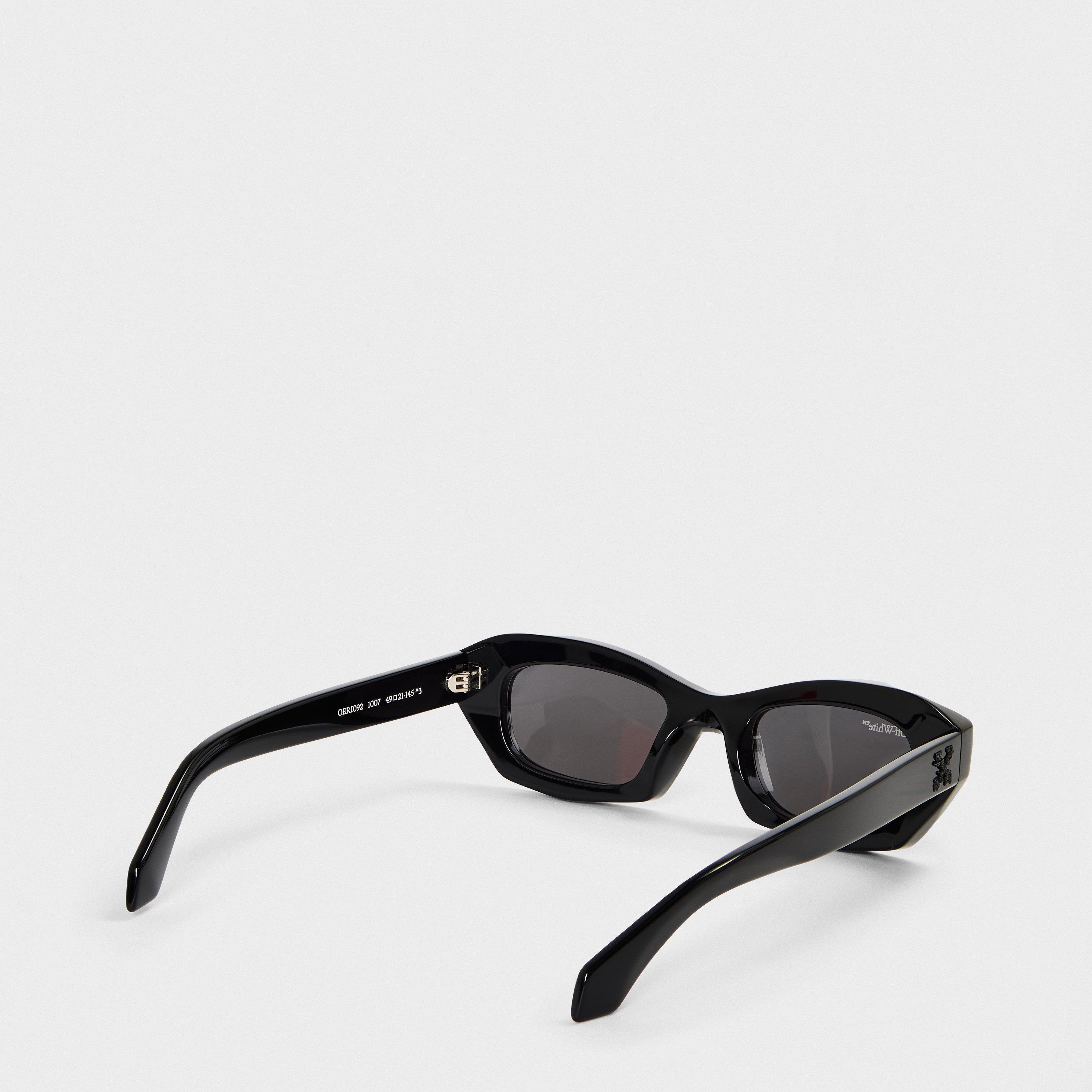 Black/Dark Grey - Off White - Unisex Square Sunglasses, Square Design - 2