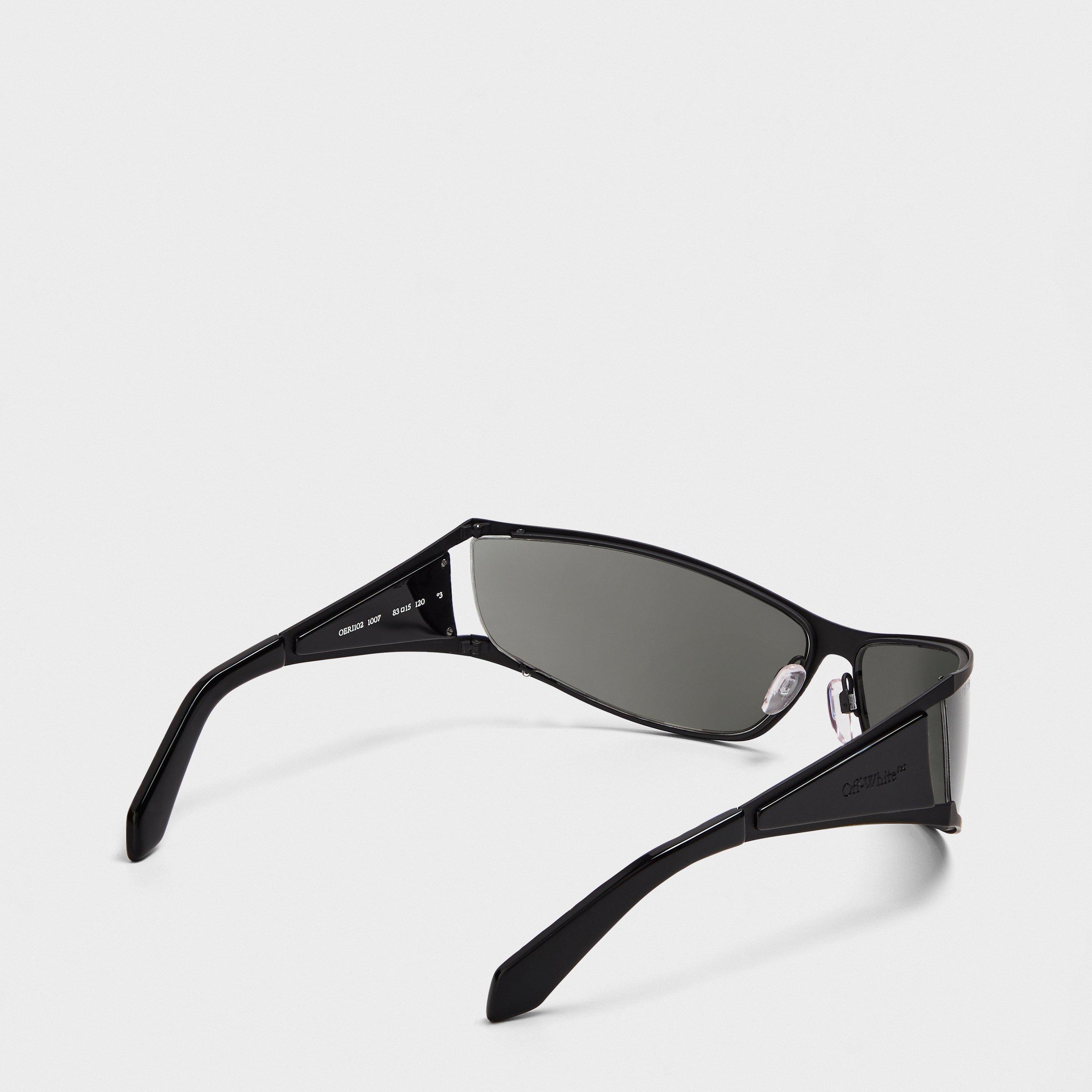Black/Dark Grey - Off White - Unisex Square Sunglasses, Square Design - 2