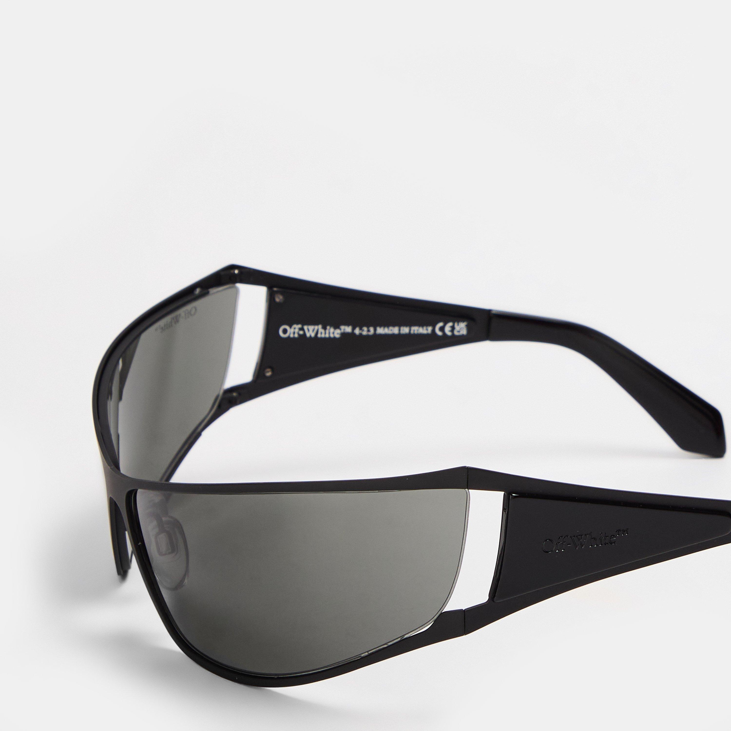 Black/Dark Grey - Off White - Unisex Square Sunglasses, Square Design - 3