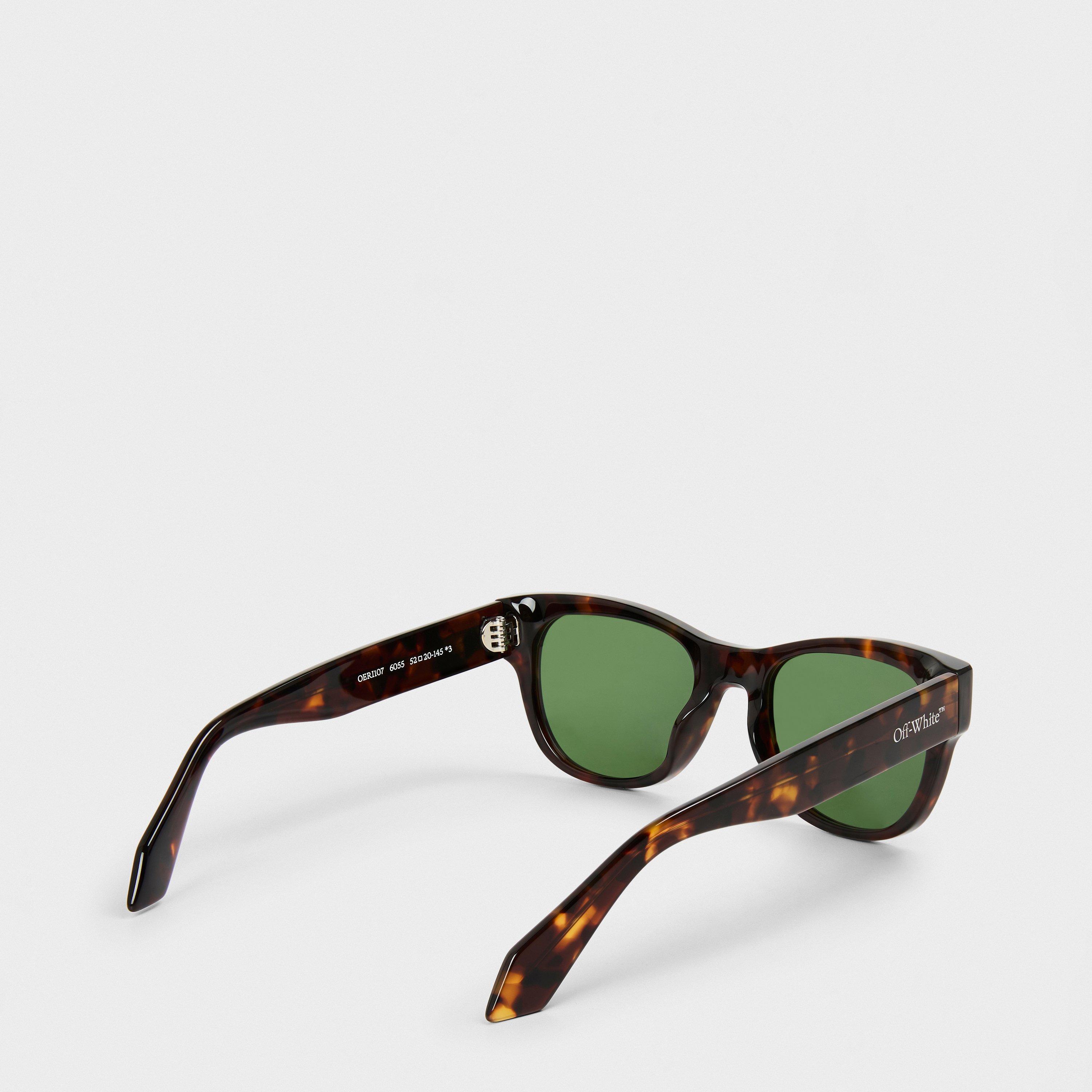 Havana/Green - Off White - Square Sunglasses - 2
