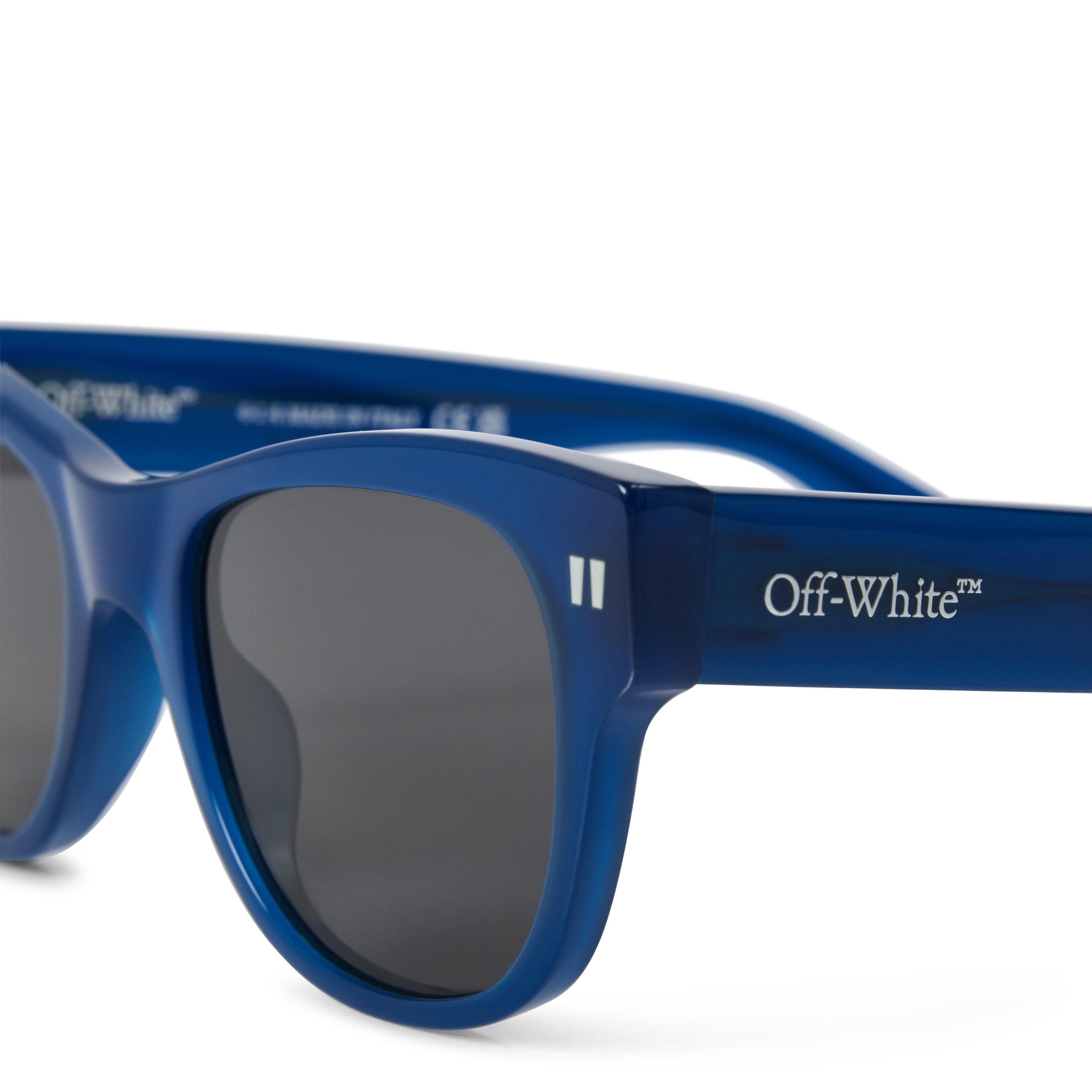 Blue Dark Grey - Off White - Square Sunglasses - 3