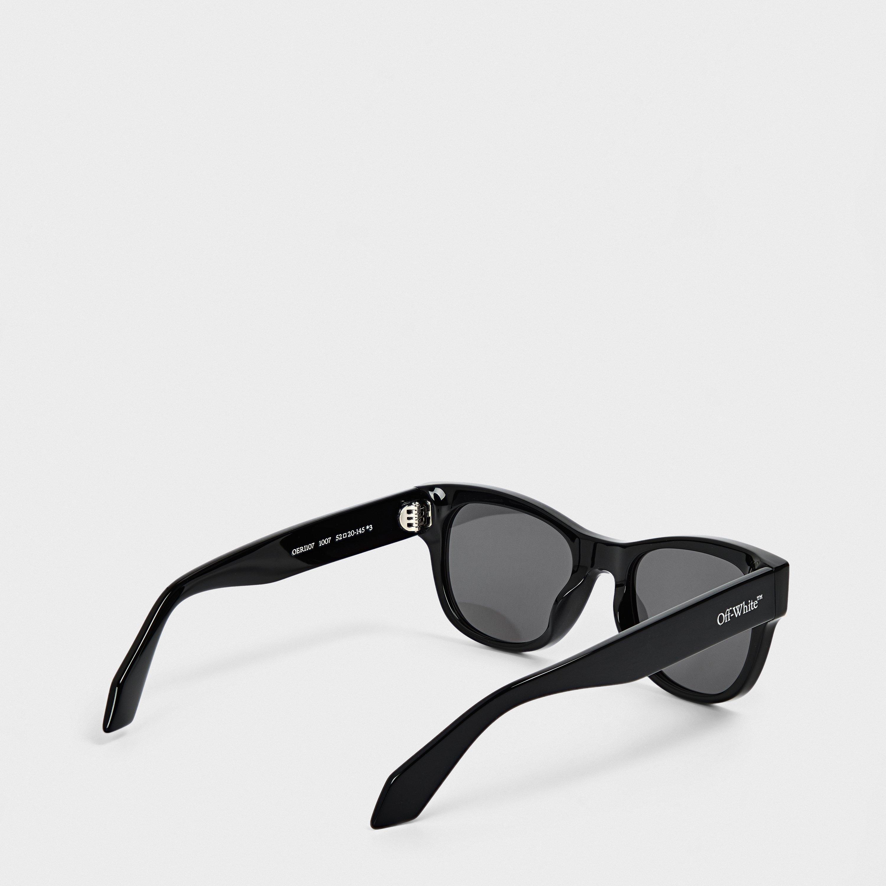 Black/Dark Grey - Off White - Unisex Square Sunglasses, Square Design - 2