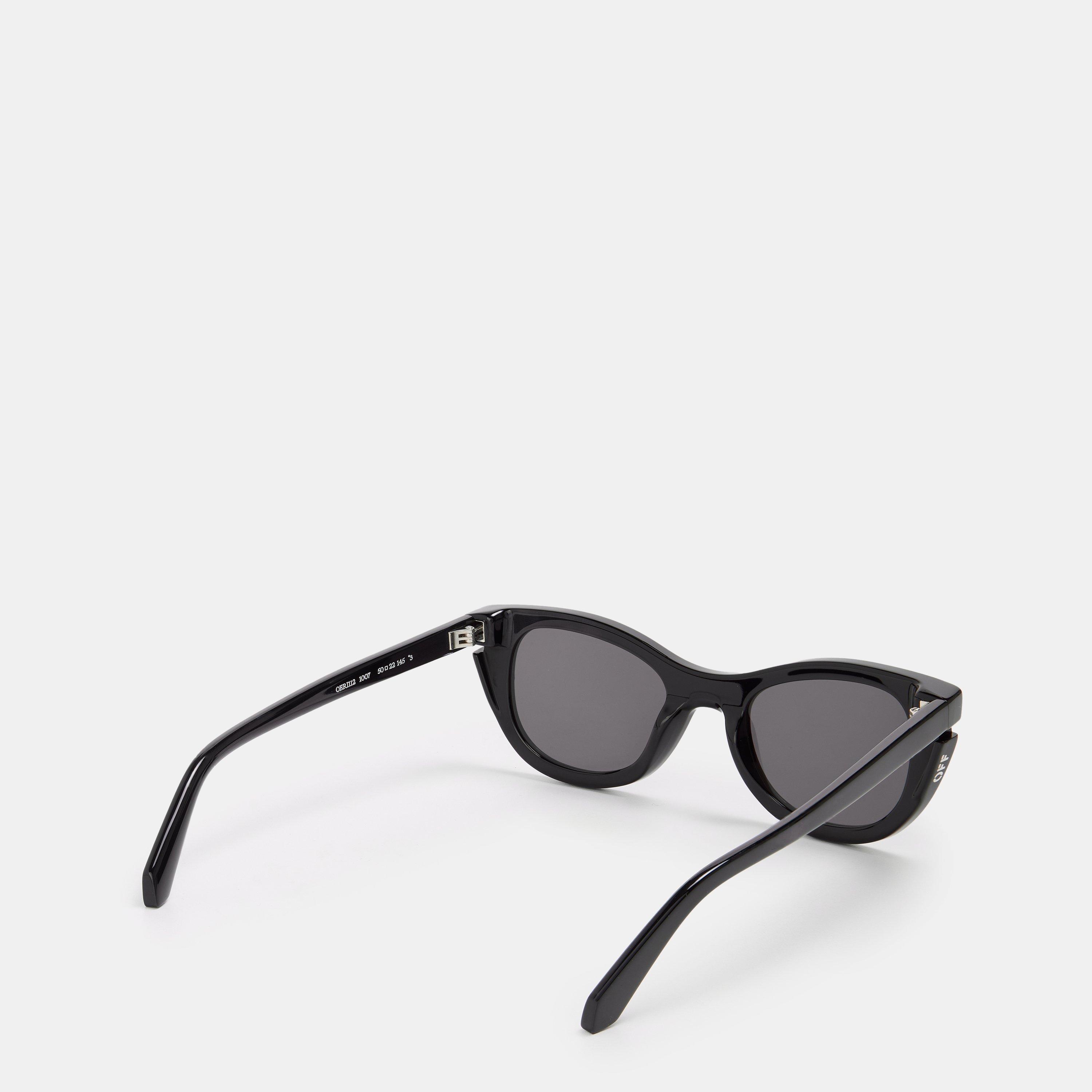 Black/Dark Grey - Off White - Unisex Square Sunglasses, Square Design - 2