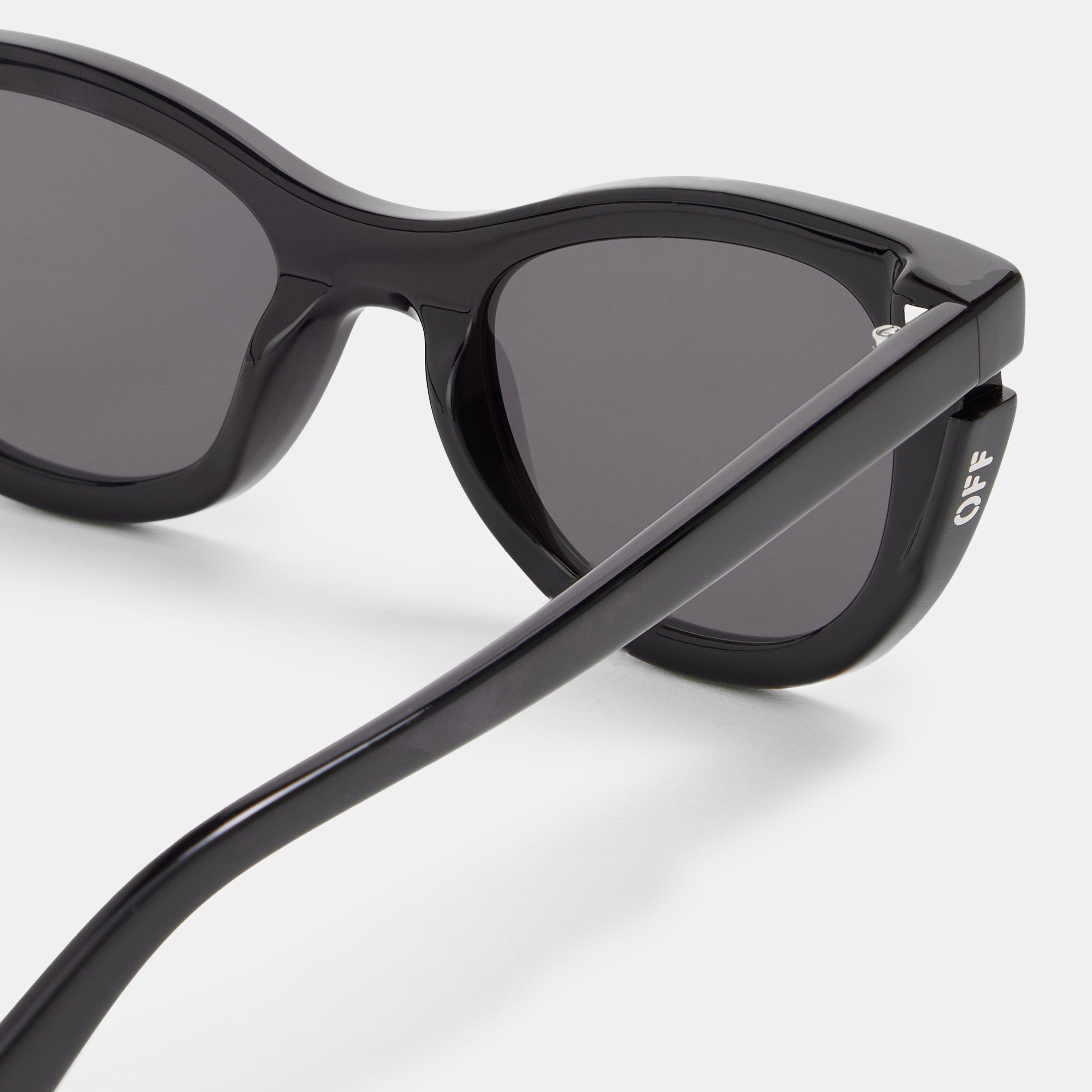 Black/Dark Grey - Off White - Unisex Square Sunglasses, Square Design - 3