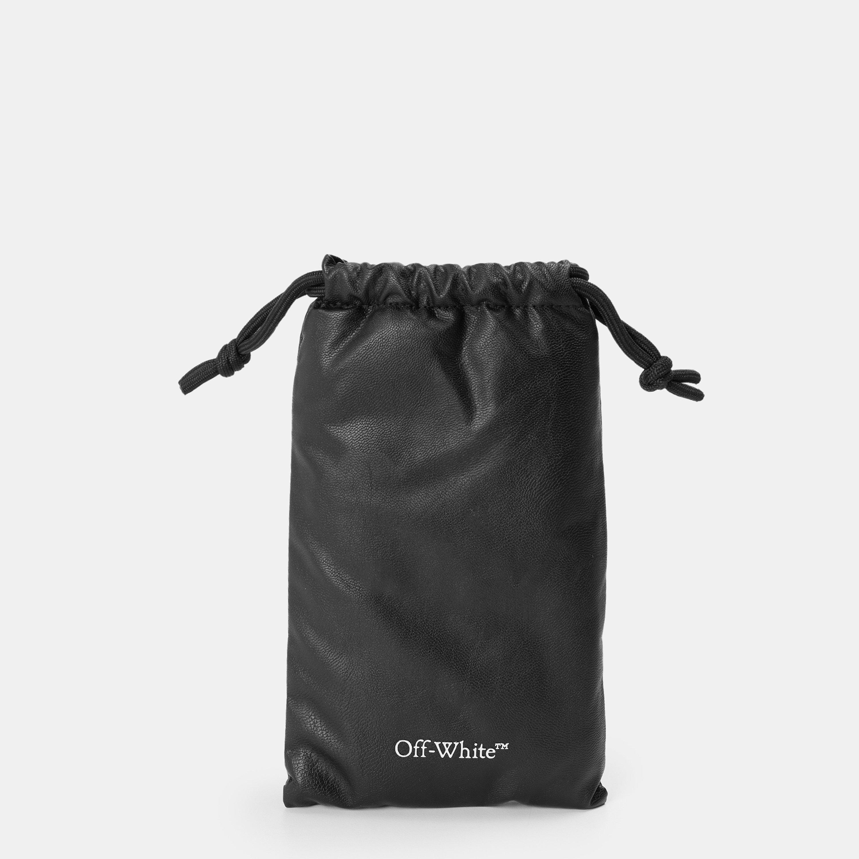 Black/Dark Grey - Off White - Unisex Square Sunglasses, Square Design - 4