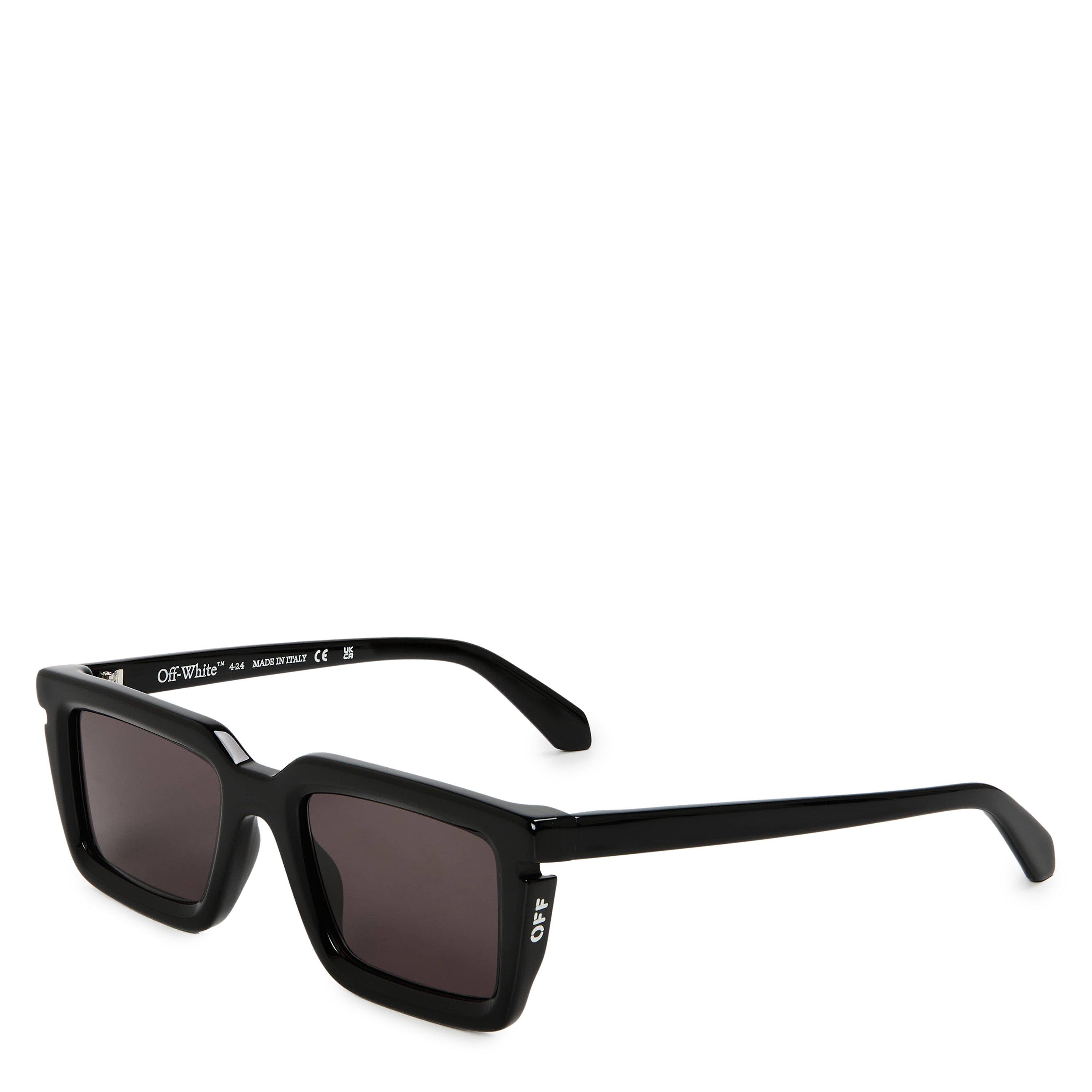 Black Dark Grey - Off White - UV Protection Square Sunglasses - 1