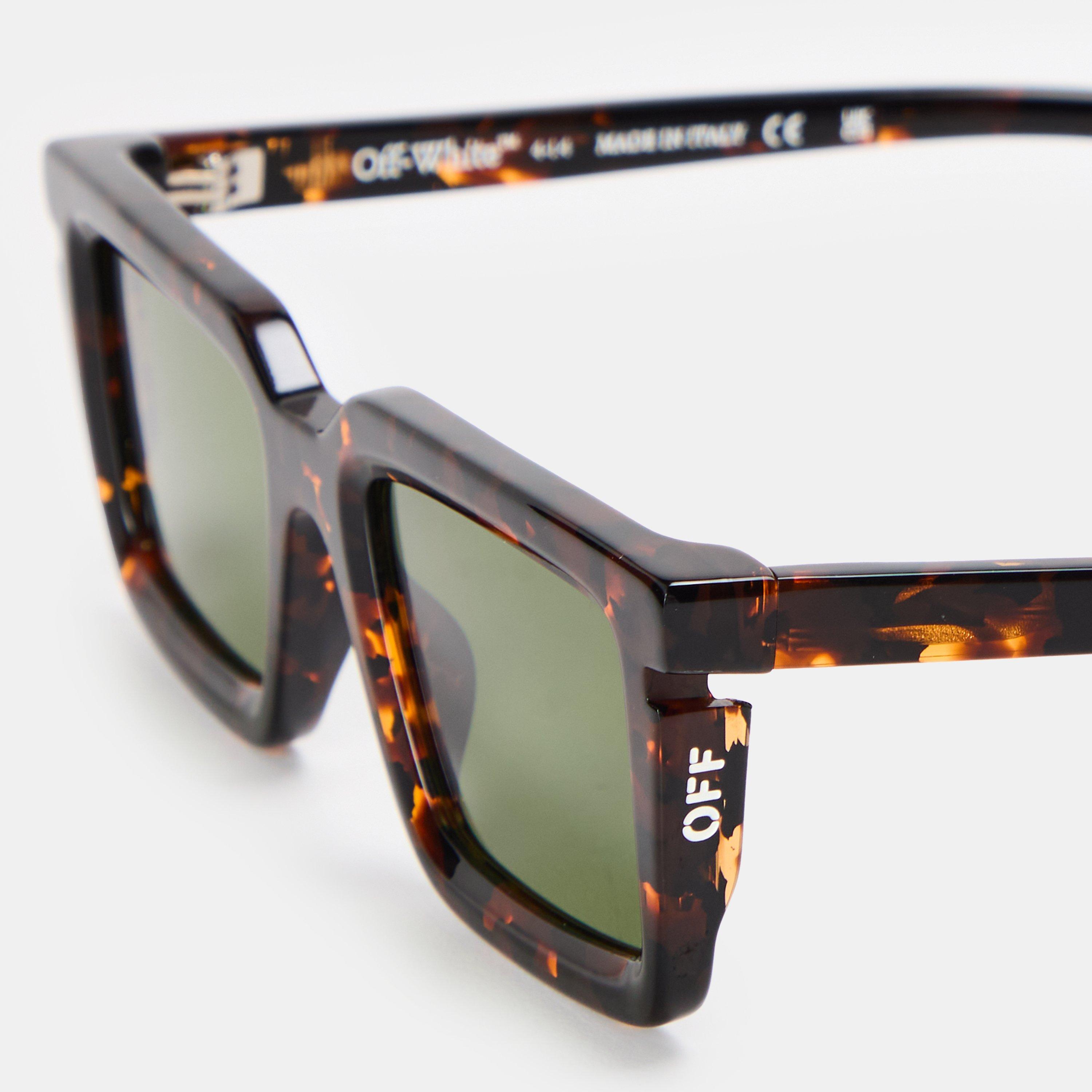 Havana/Green - Off White - UV Protection Square Sunglasses - 4