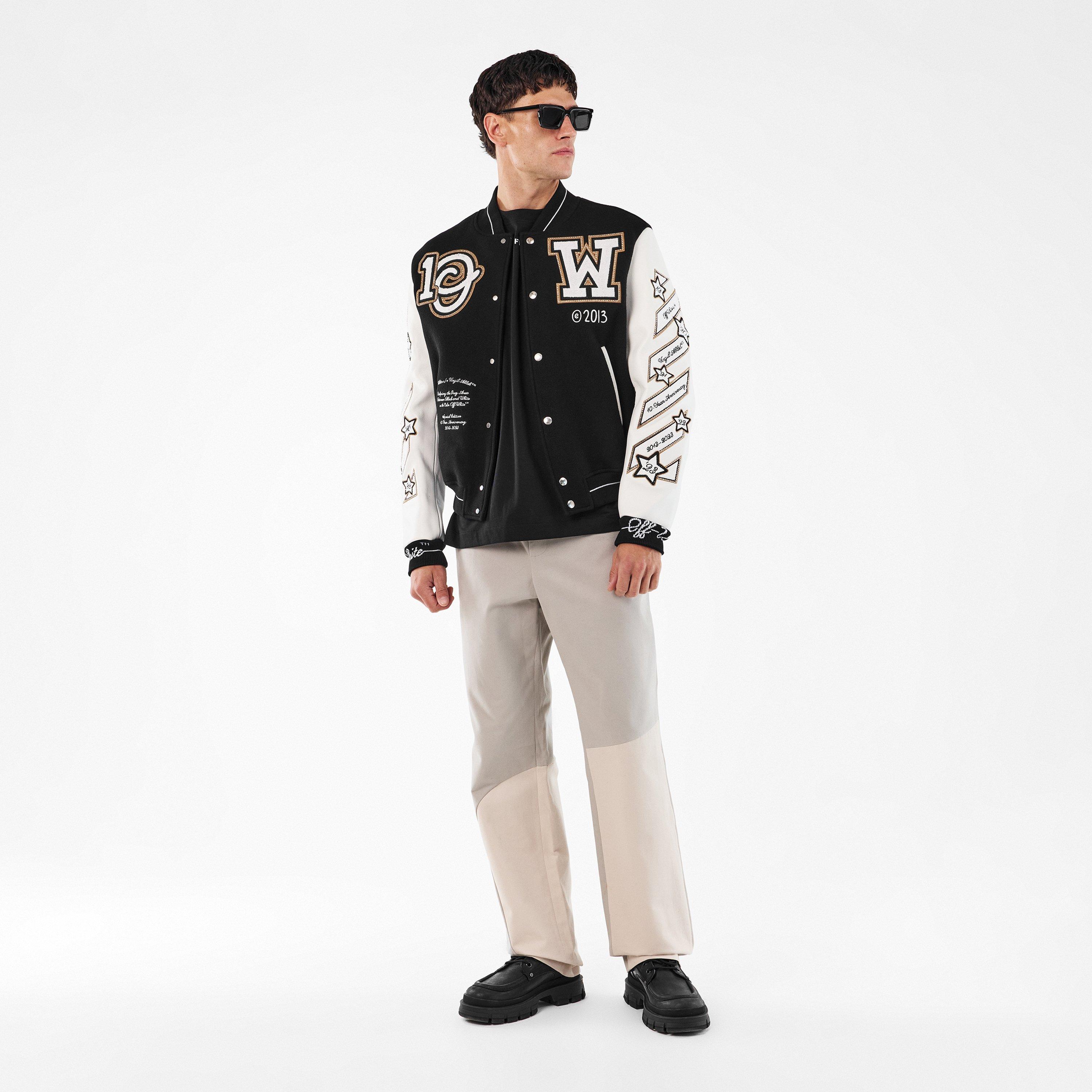 Black/Dark Grey - Off White - Unisex Square Sunglasses, Square Design - 6