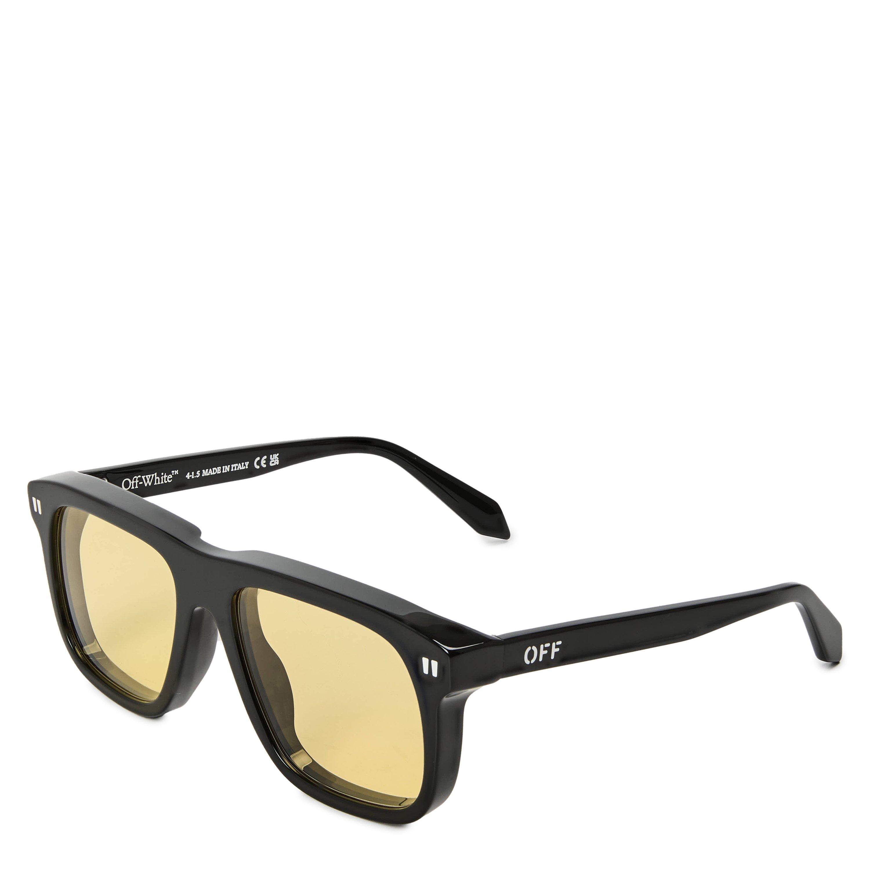 Off White Oeri14 Clearwater Round Sunglasses - Black - Yellow