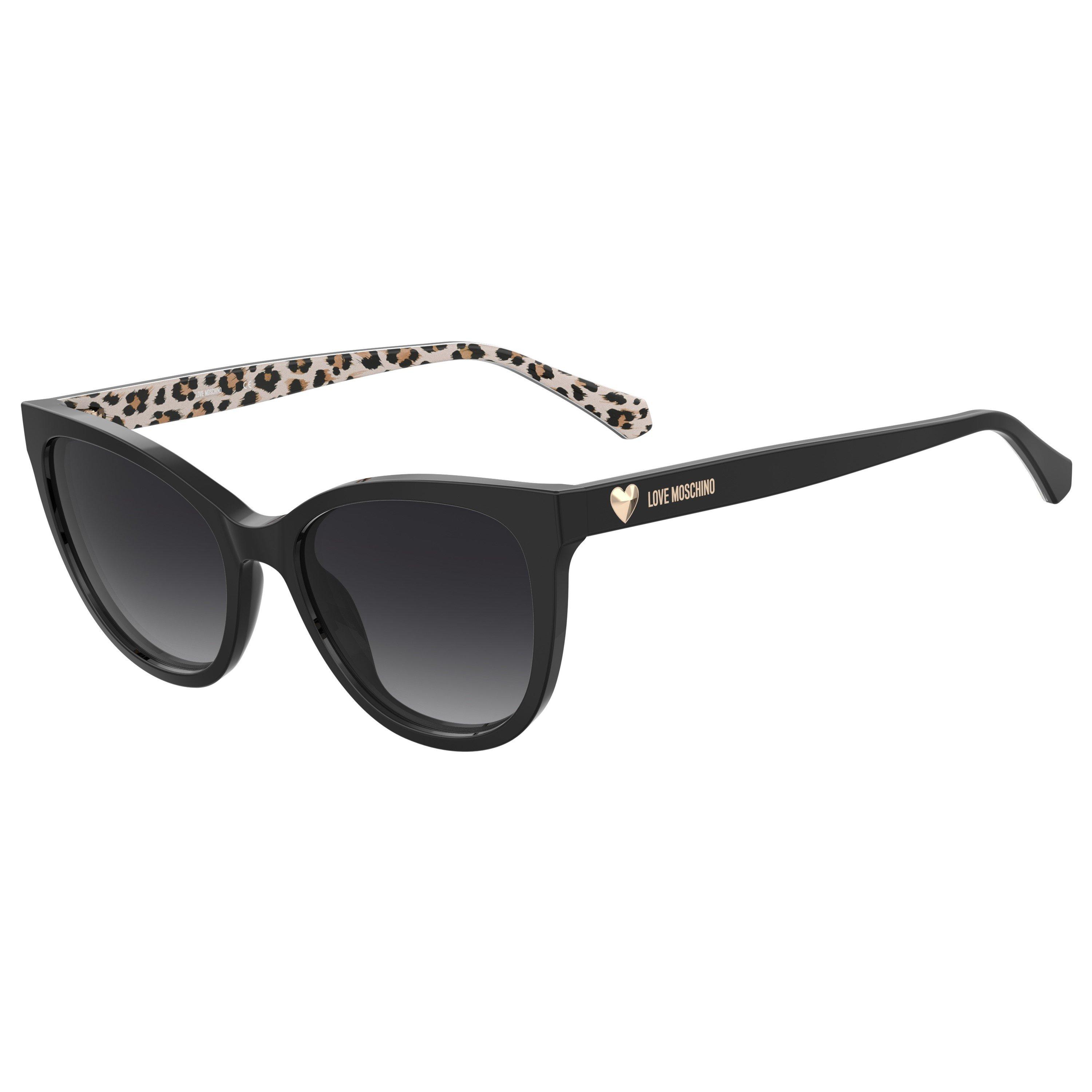 Pattern Black - Moschino - Women's Cat Eye Sunglasses - 1