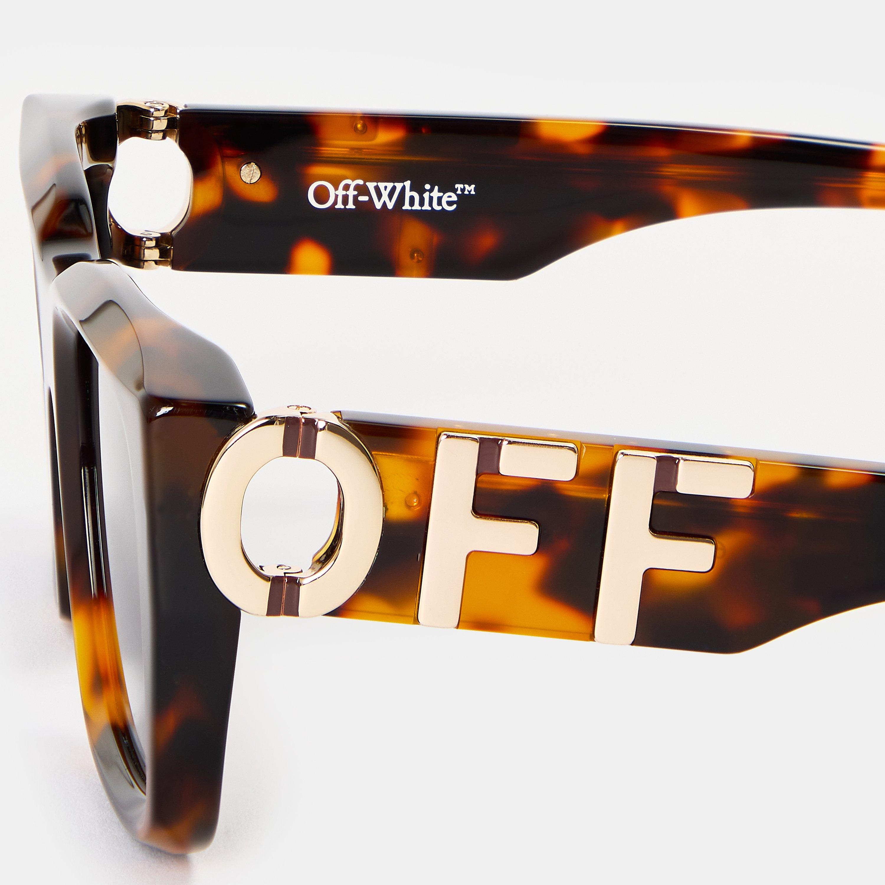 Havana/Grey - Off White - Square Sunglasses - 3