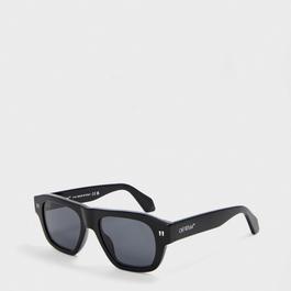 Off White Unisex Square Sunglasses, Square Design