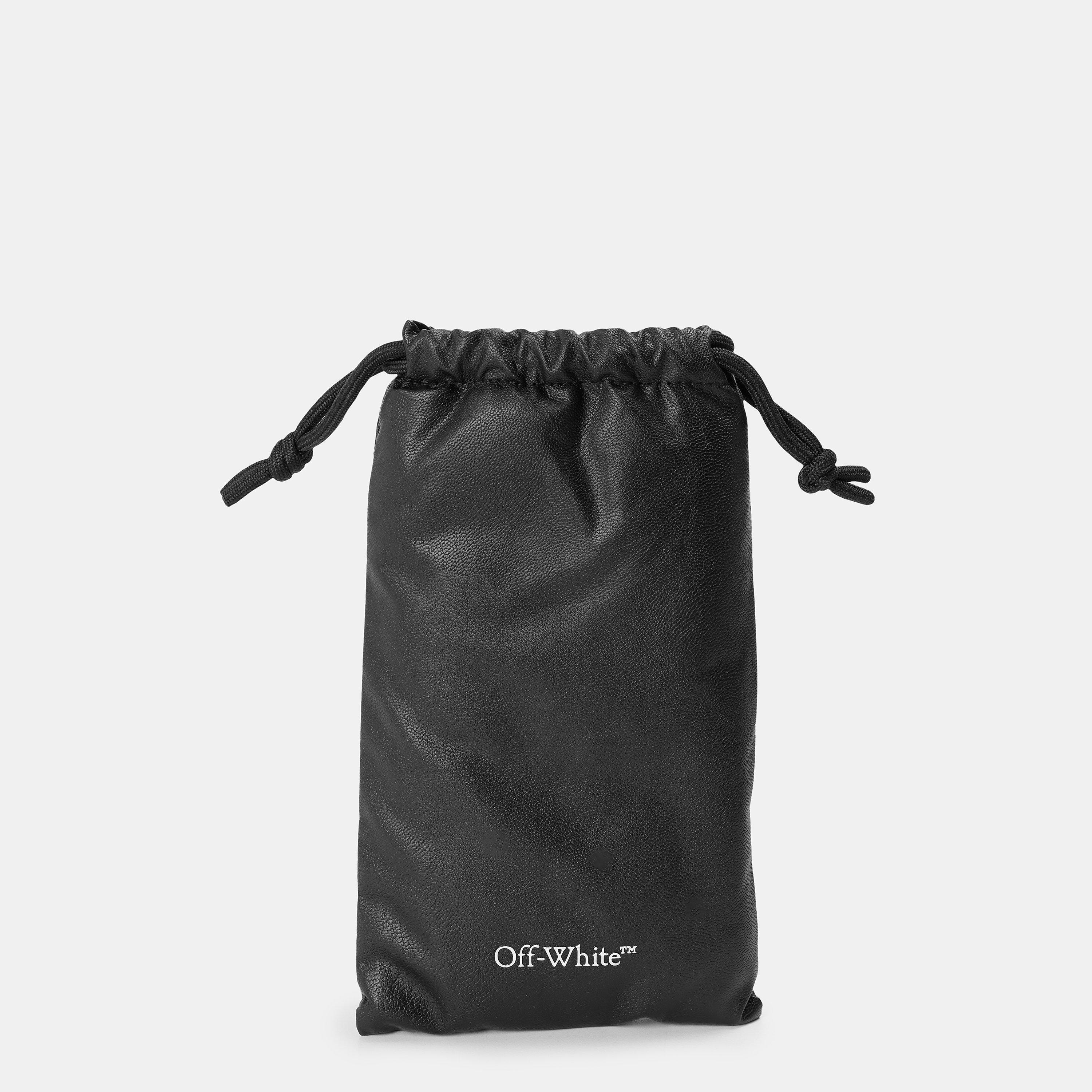 Black/Dark Grey - Off White - Unisex Square Sunglasses, Square Design - 4