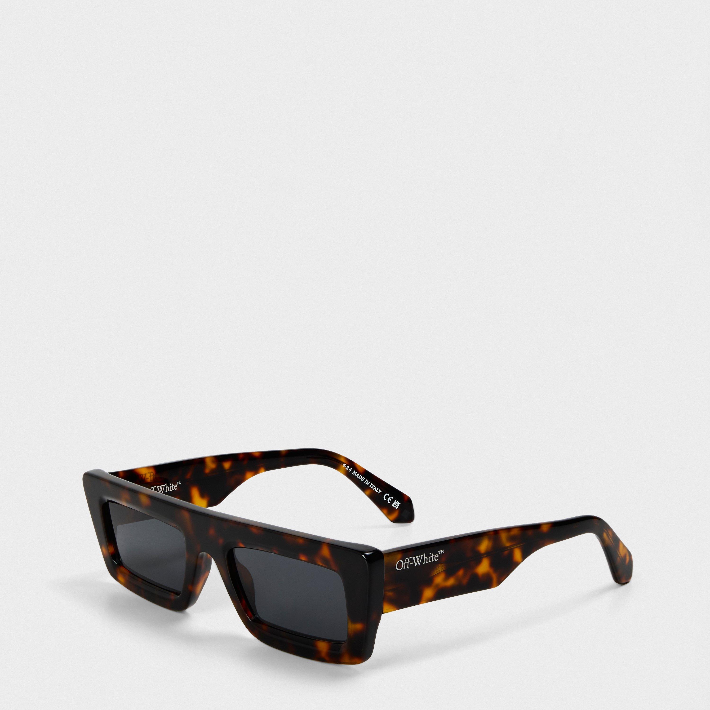 Off White  Uv Protection Square Sunglasses - Havana/Grey