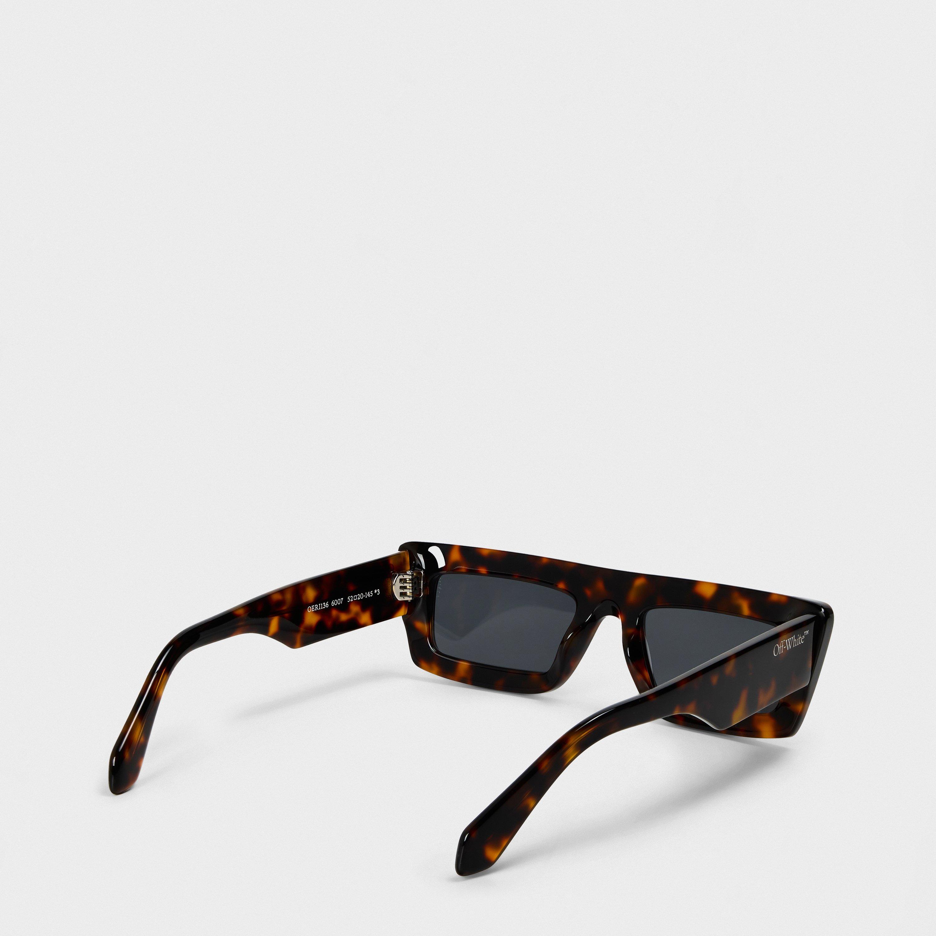 Havana/Grey - Off White - UV Protection Square Sunglasses - 2
