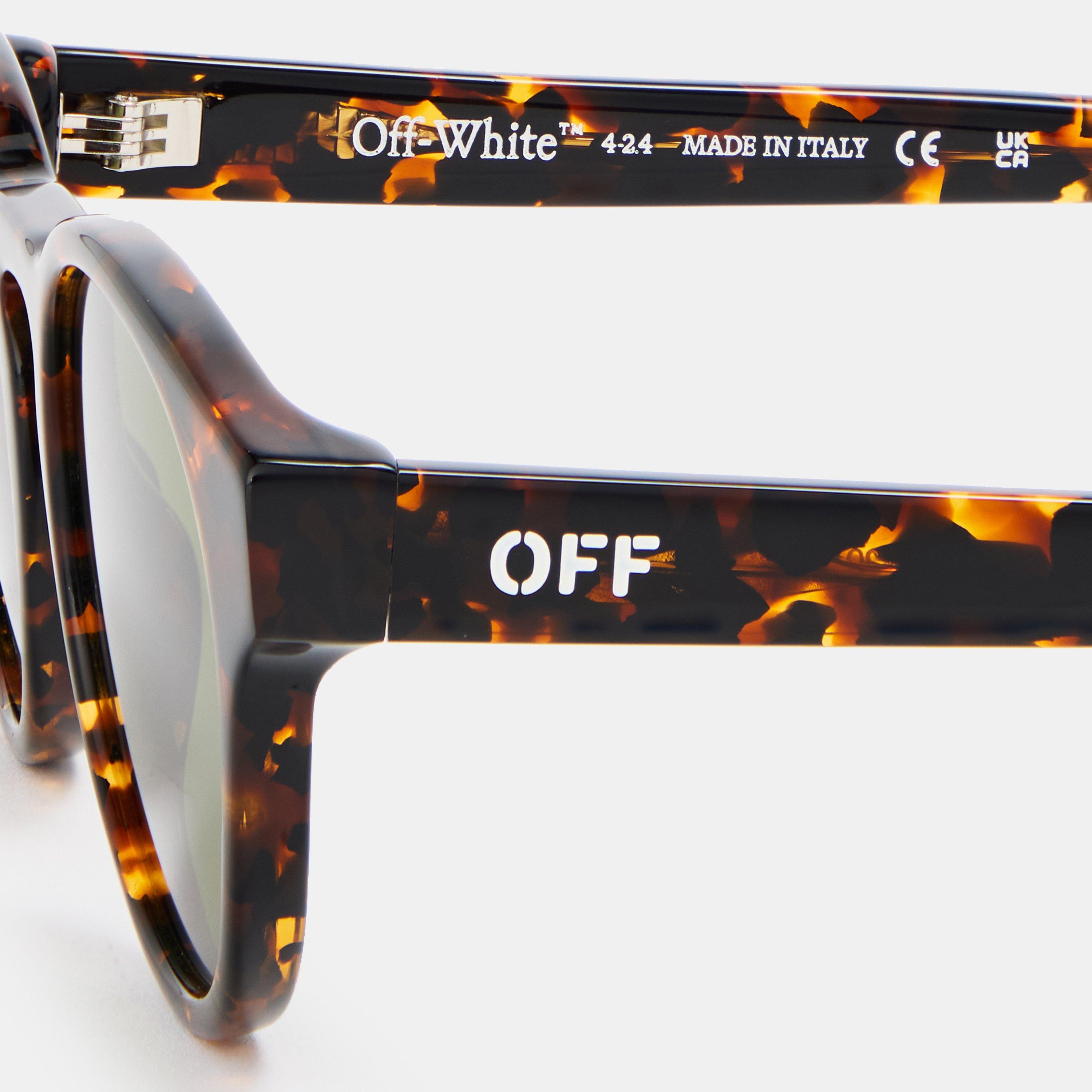 Havana/Green - Off White - UV Protection Square Sunglasses - 3