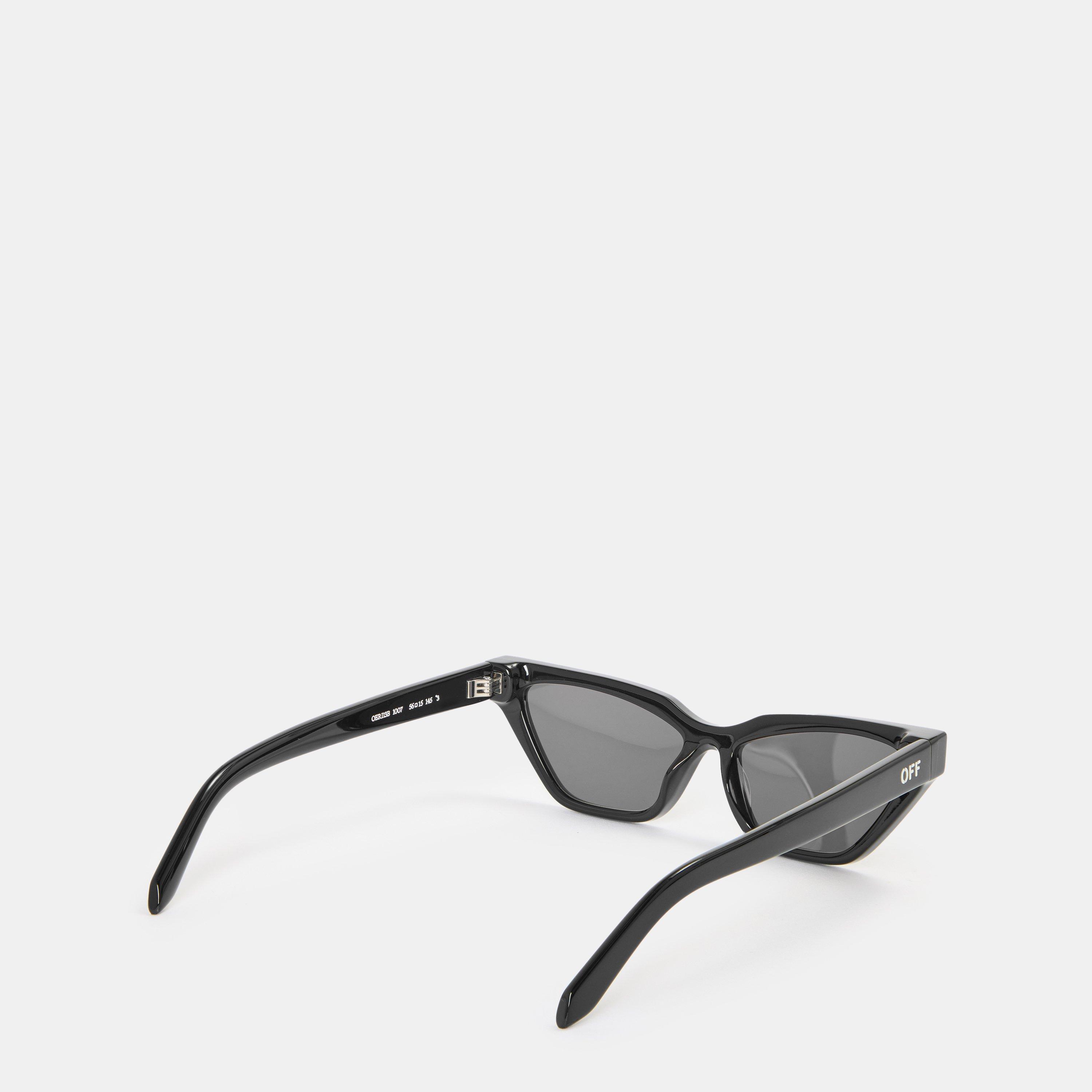 Black/Dark Grey - Off White - Unisex Square Sunglasses, Square Design - 2