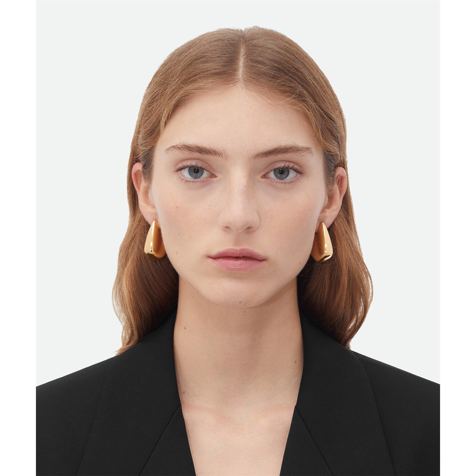 Yellow Gold - Bottega Veneta - Small Fin Earrings - 2