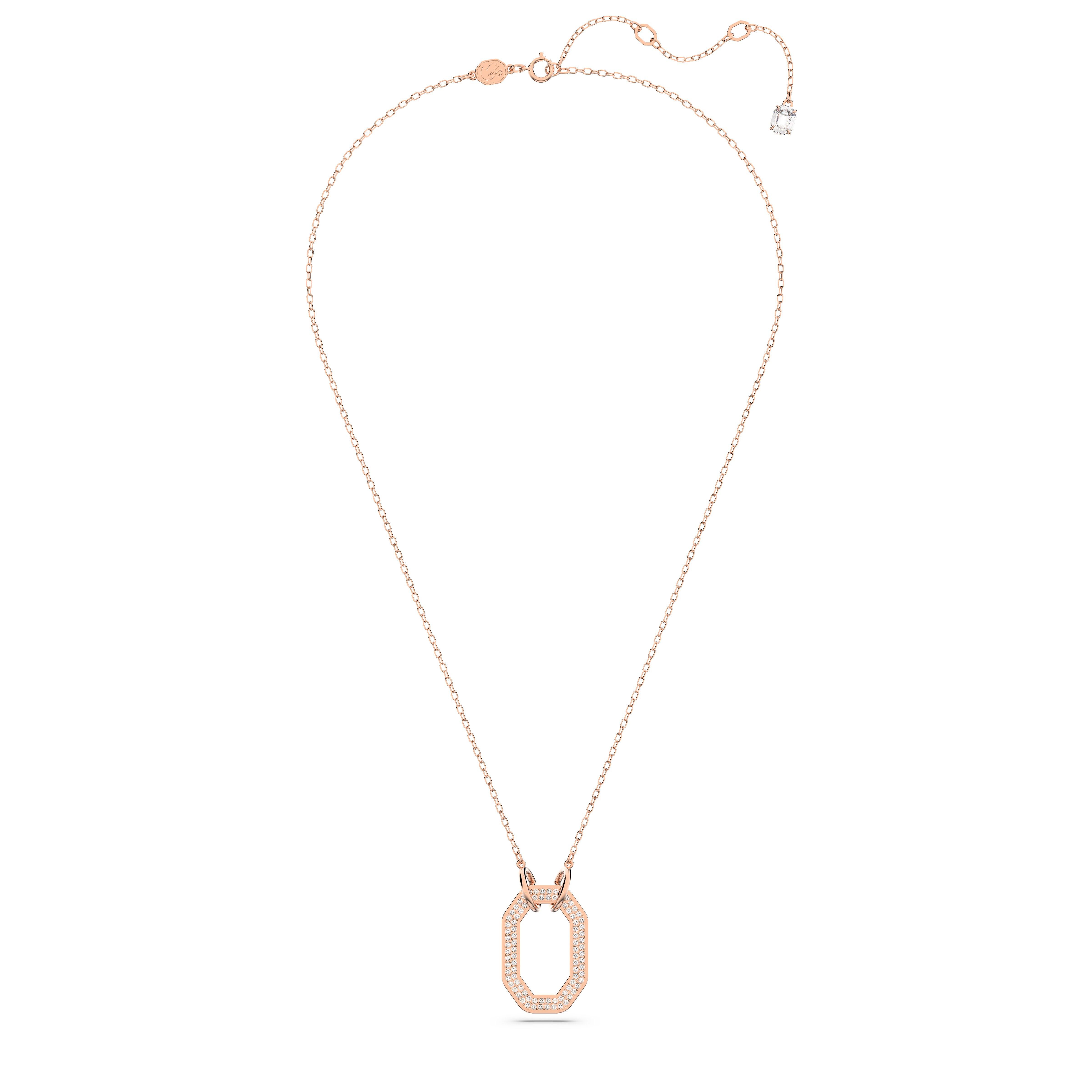 Rose Gold - Swarovski - Women's Dextera Pendant Necklace - 2