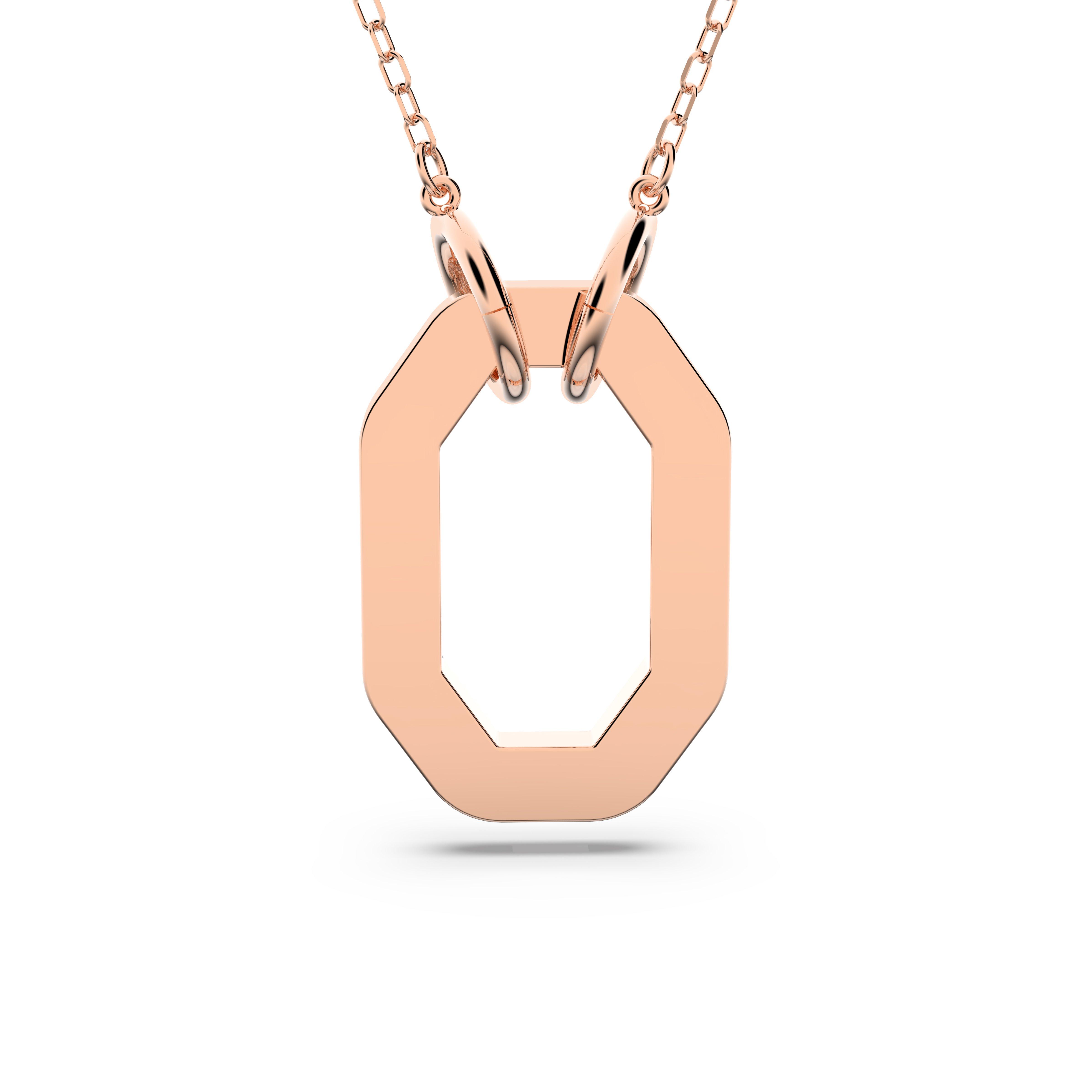Rose Gold - Swarovski - Women's Dextera Pendant Necklace - 3