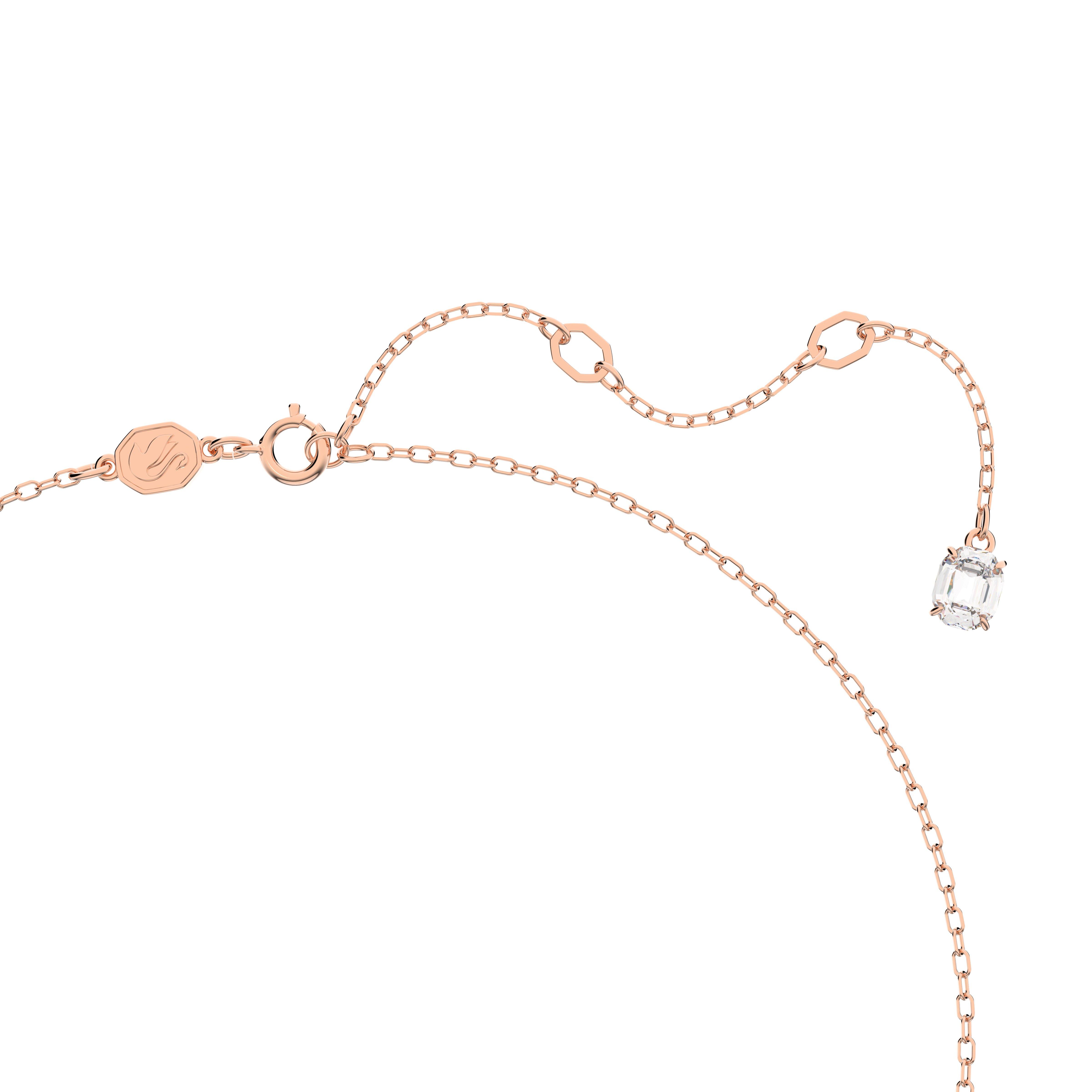 Rose Gold - Swarovski - Women's Dextera Pendant Necklace - 4