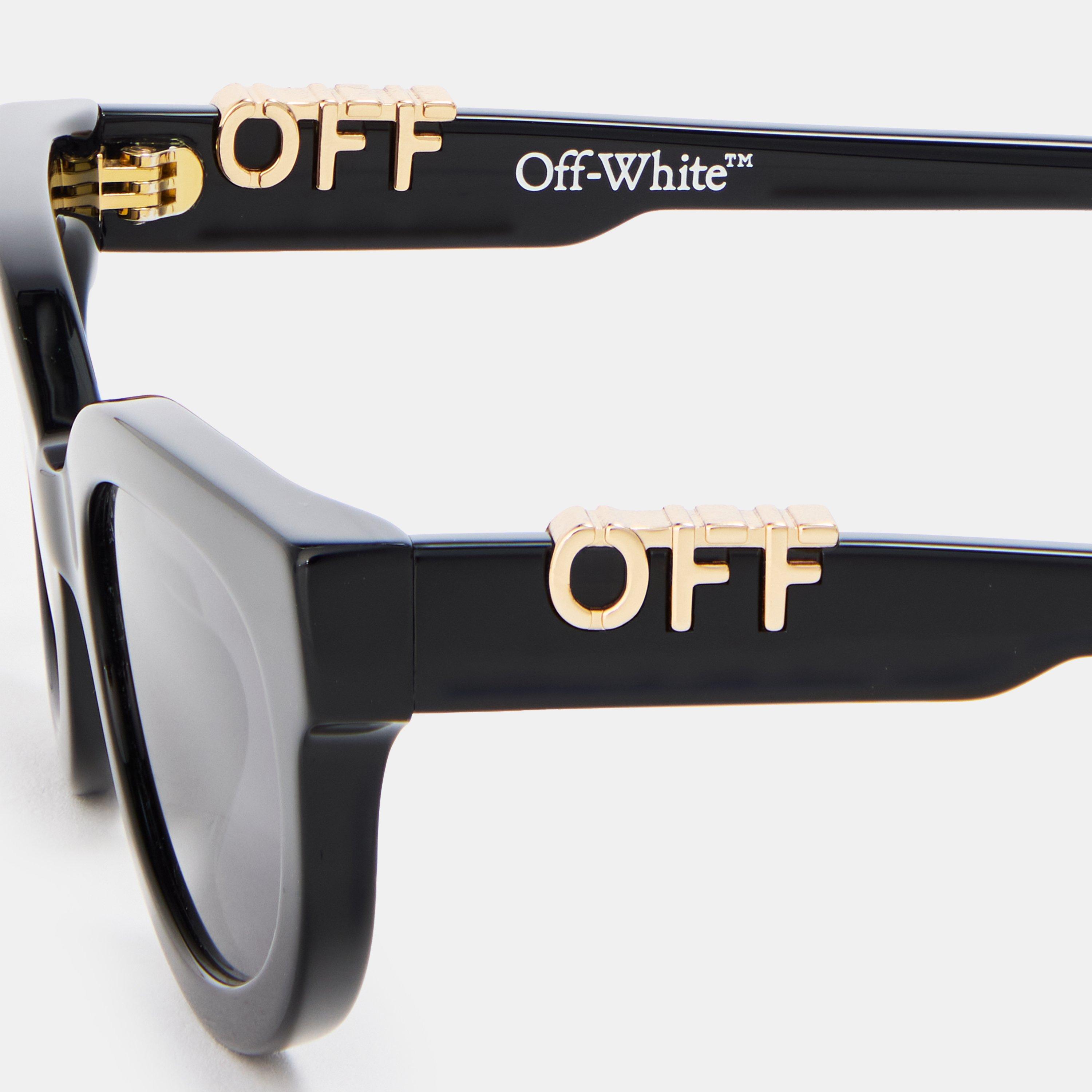 Black/Dark Grey - Off White - Unisex Square Sunglasses, Square Design - 3