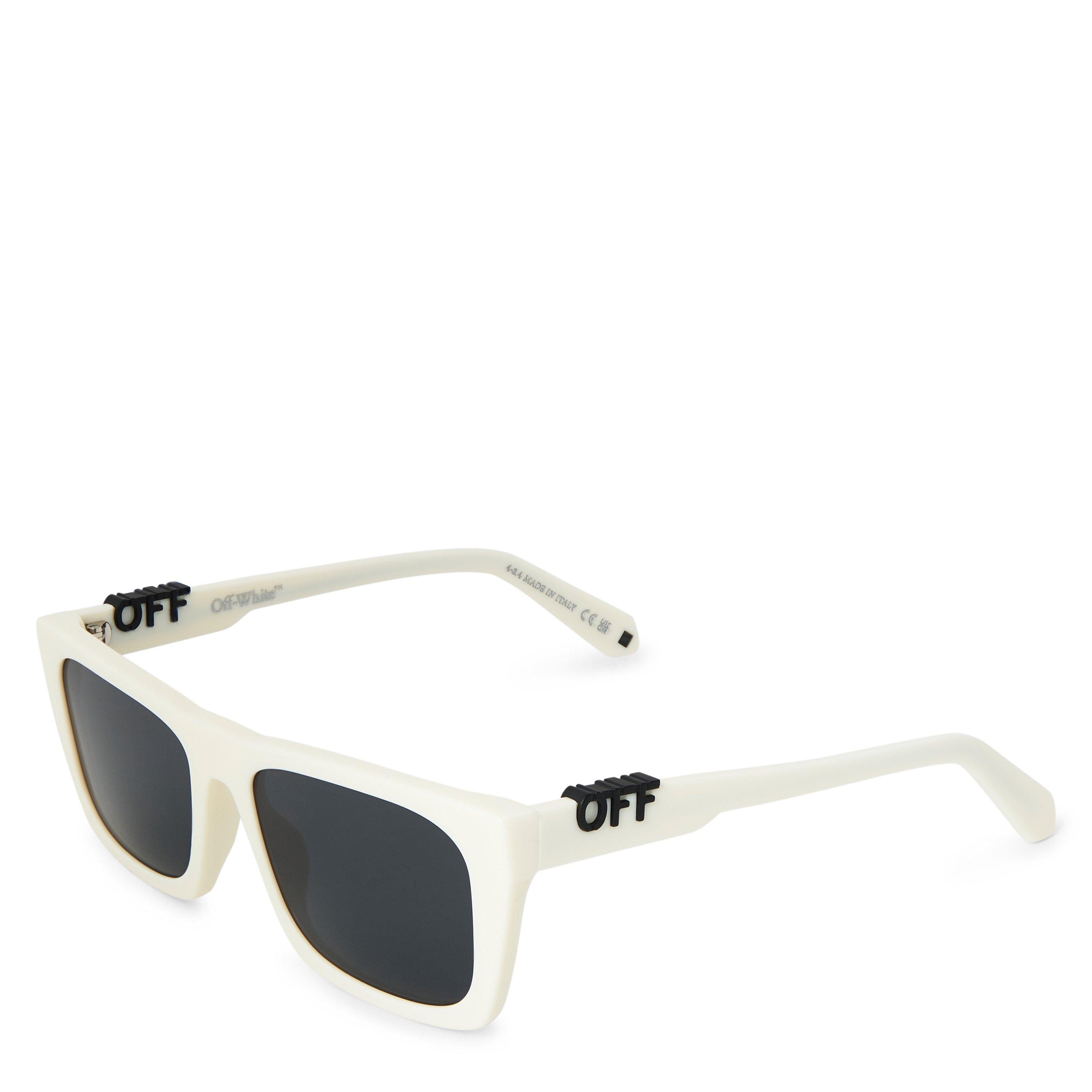 Off White Square UV-Protective Sunglasses - White Dark Grey
