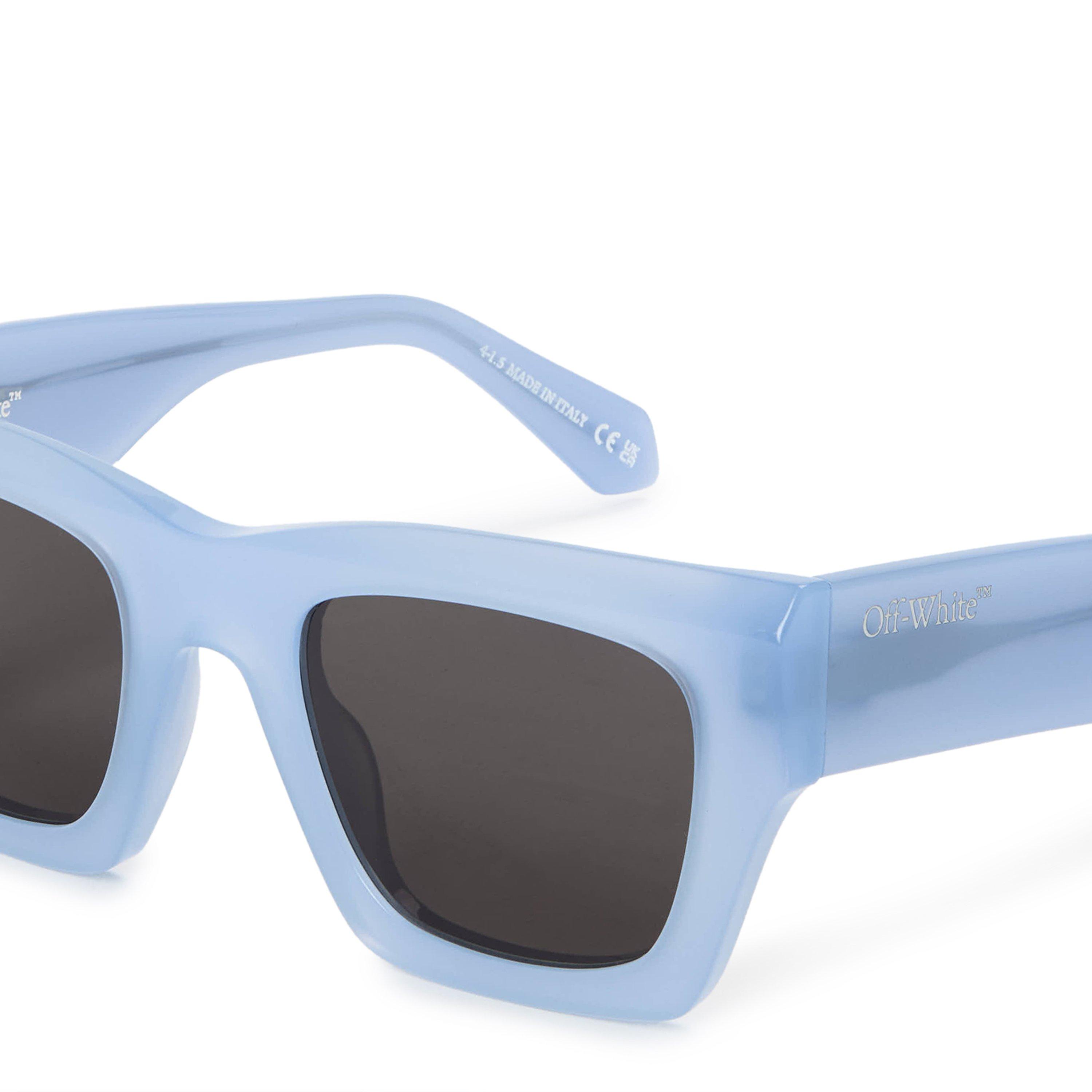 Blue Dark Grey - Off White - Davie Round Sunglasses - 3
