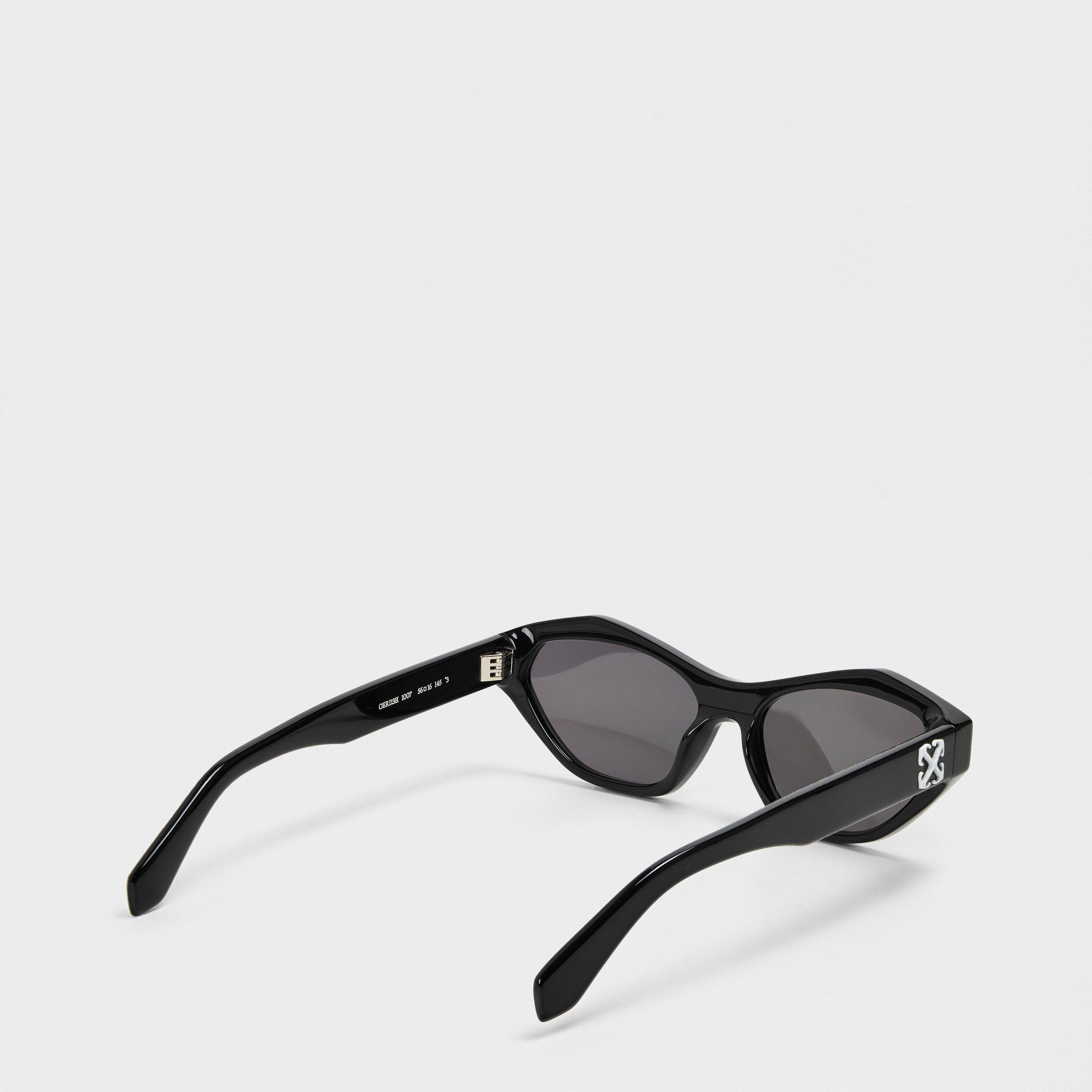 Black/Dark Grey - Off White - Unisex Square Sunglasses, Square Design - 2