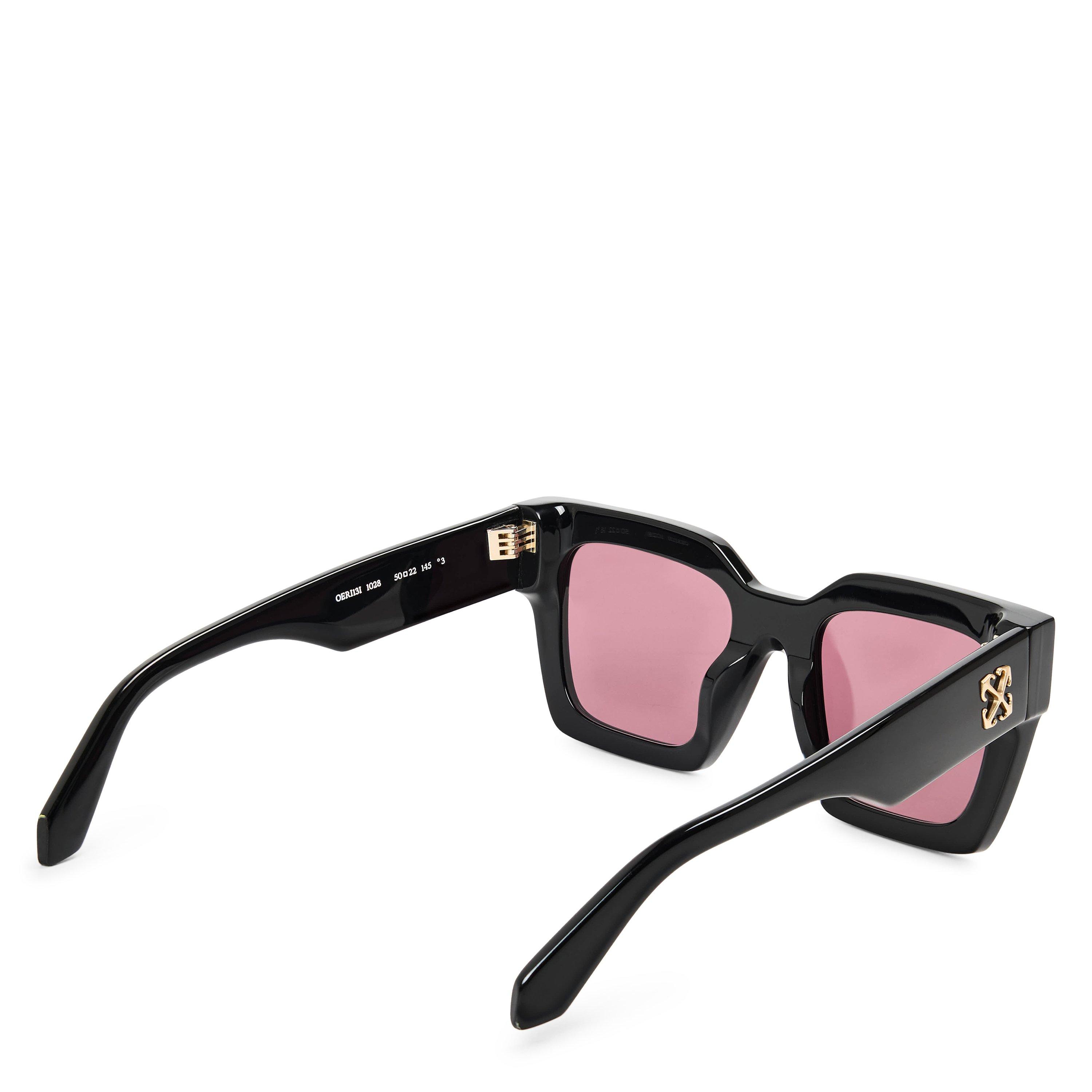 Black Burgundy - Off White - Square Sunglasses - 2