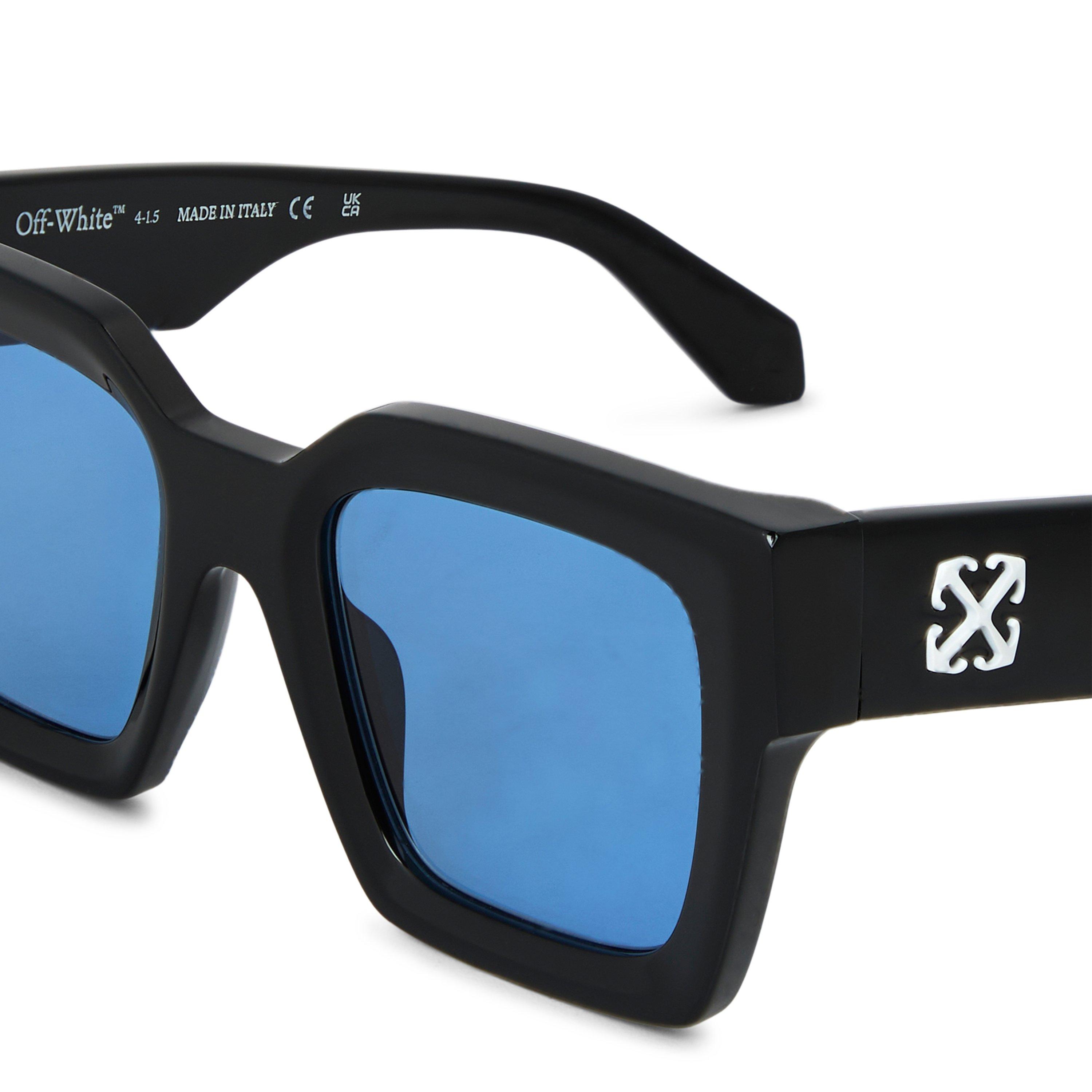 Black - Blue - Off White - Square Sunglasses - 3