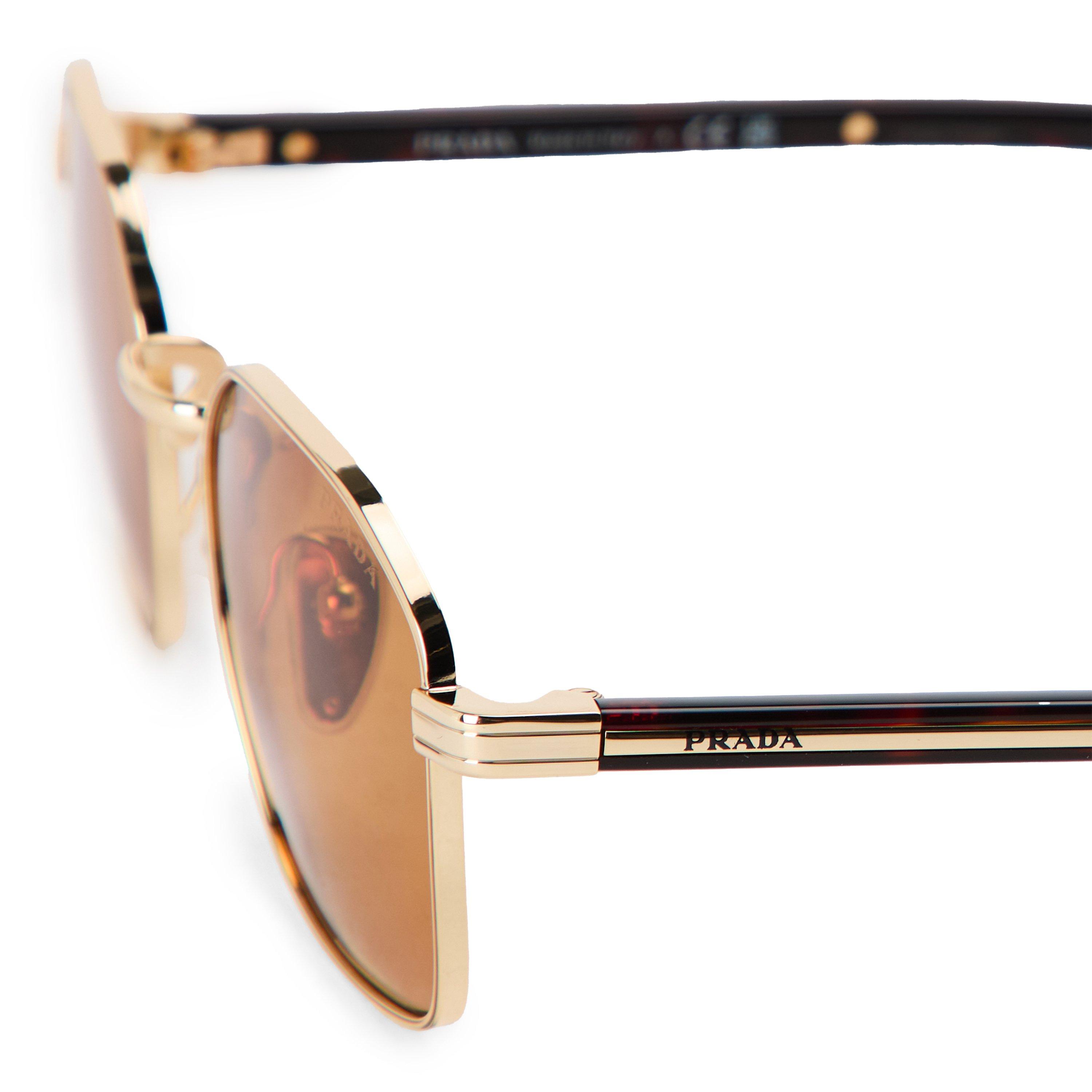 Gold - Prada - Men's Round Sunglasses - 4